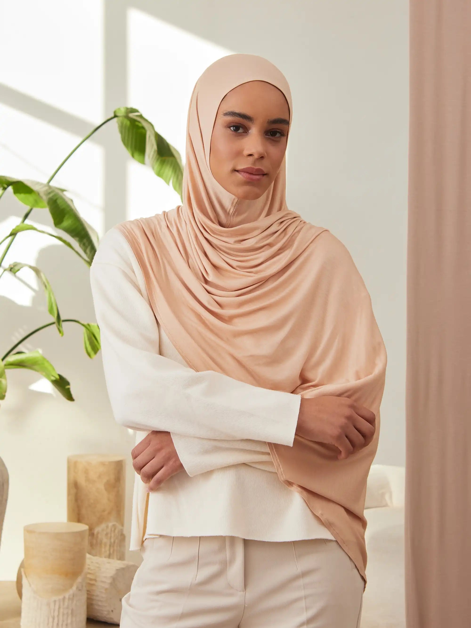 Instant Premium Jersey Hijabs - Beach Sand