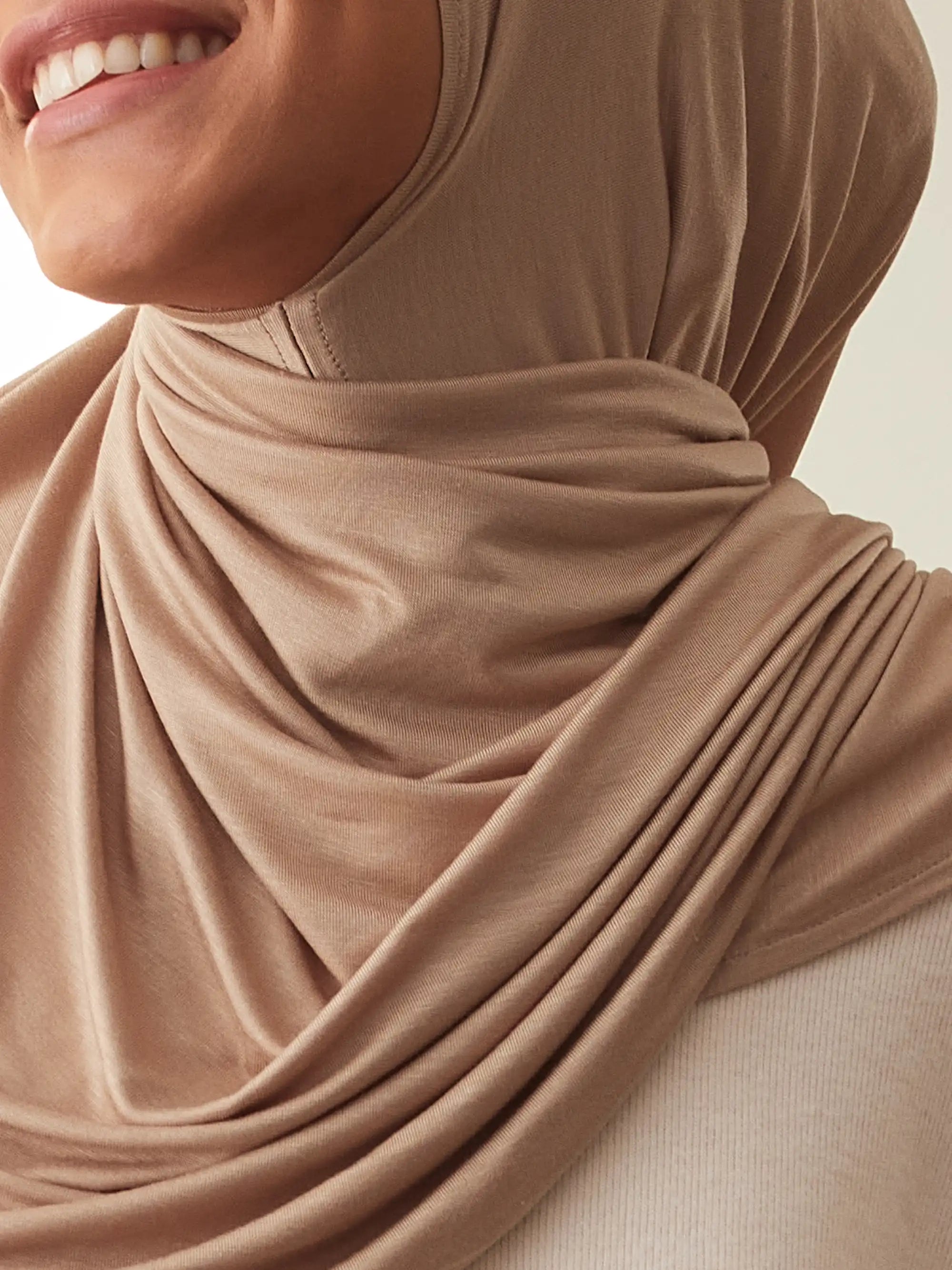 Small Instant Premium Jersey Hijabs - Warm Taupe