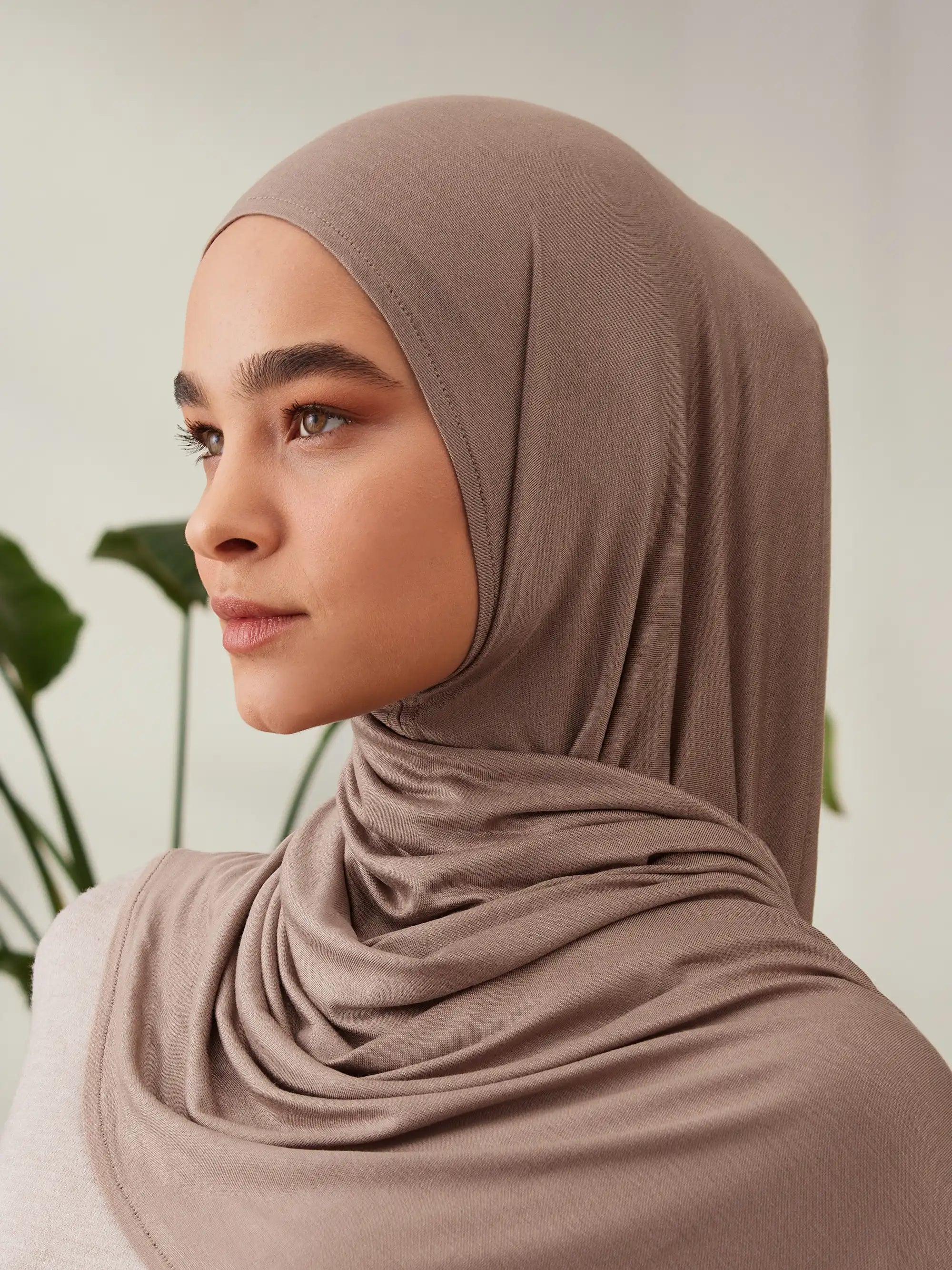 Small Instant Premium Jersey Hijabs - Desert