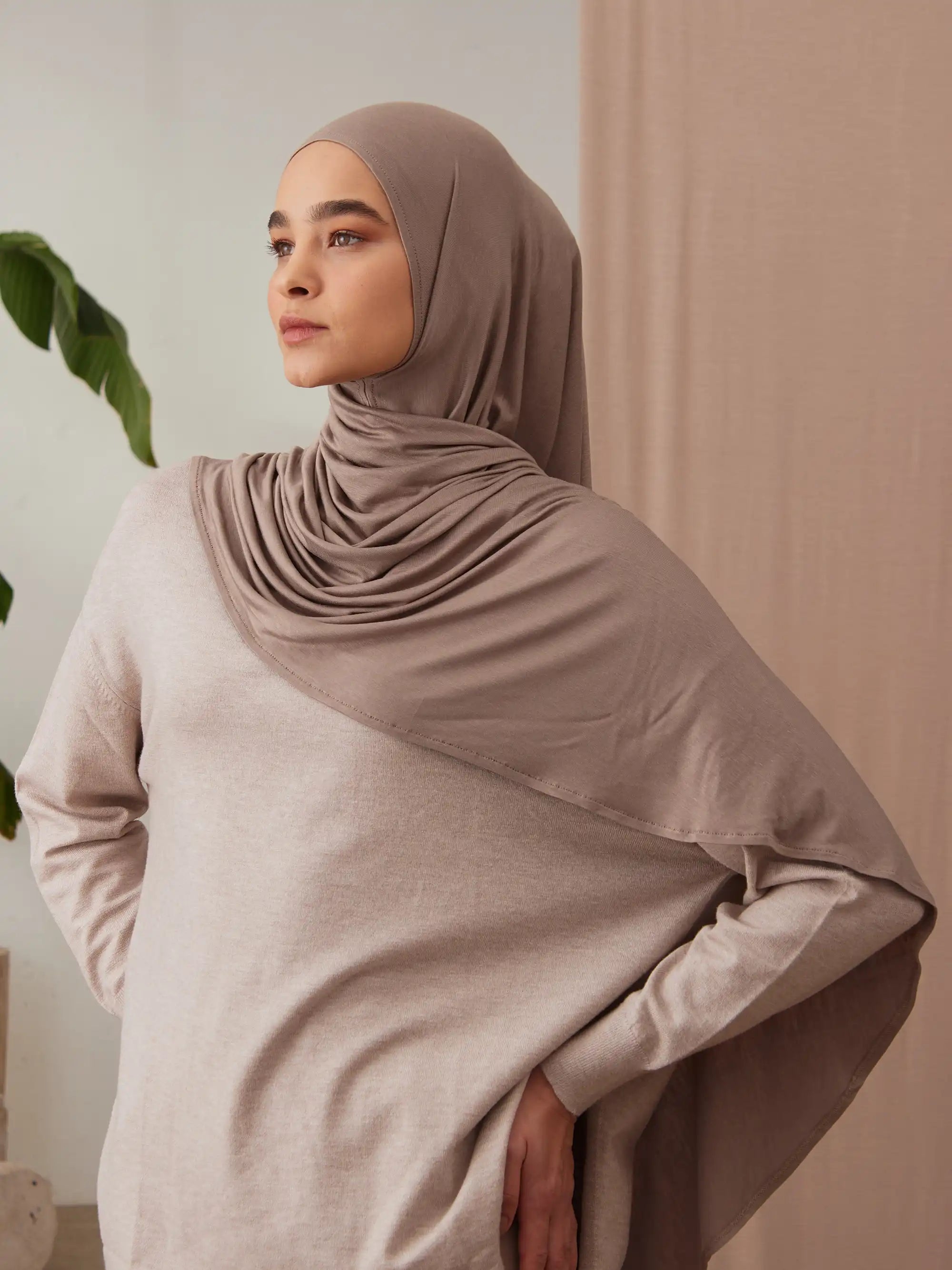 Instant Premium Jersey Hijabs - Desert