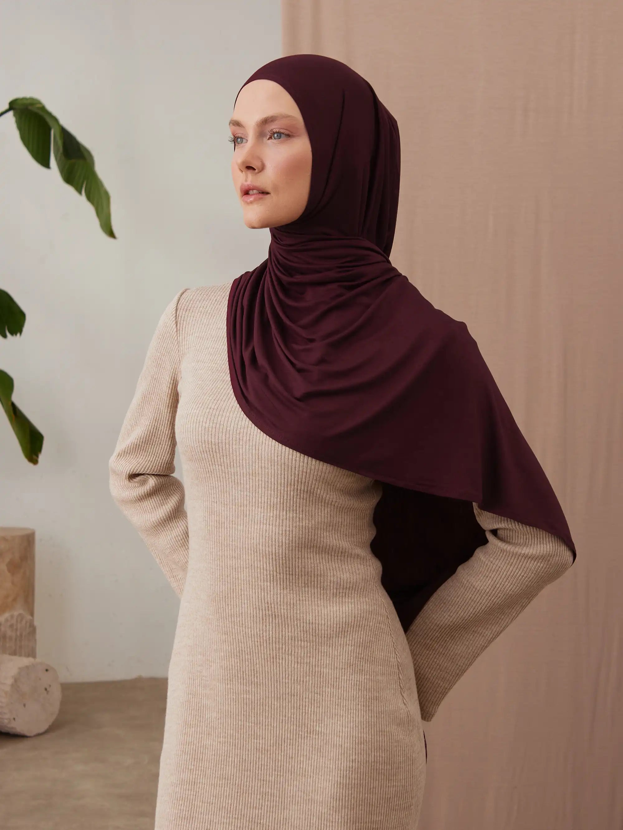 Small Instant Premium Jersey Hijabs - Port Royale