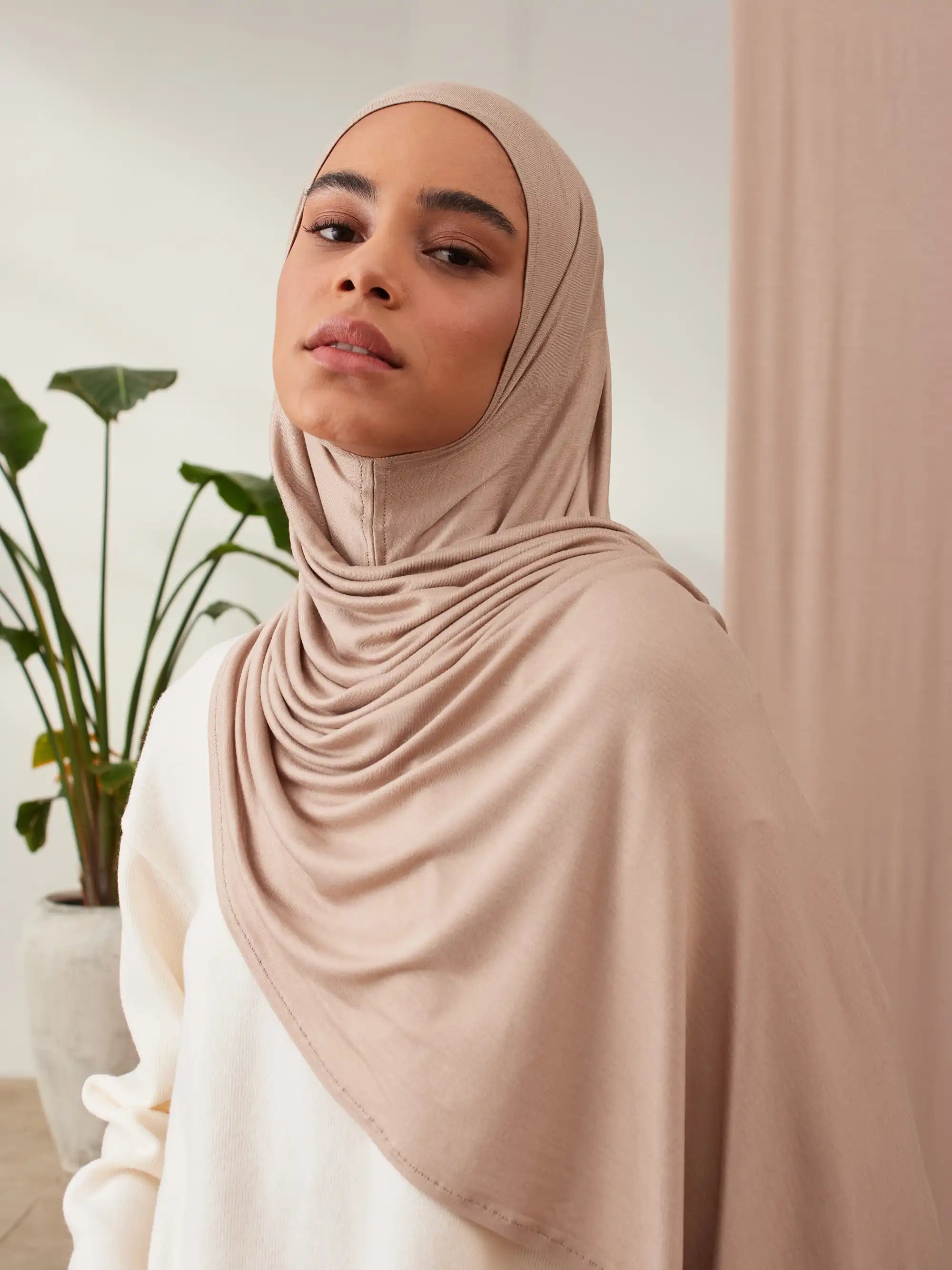 Instant Premium Jersey Hijabs - Warm Sand