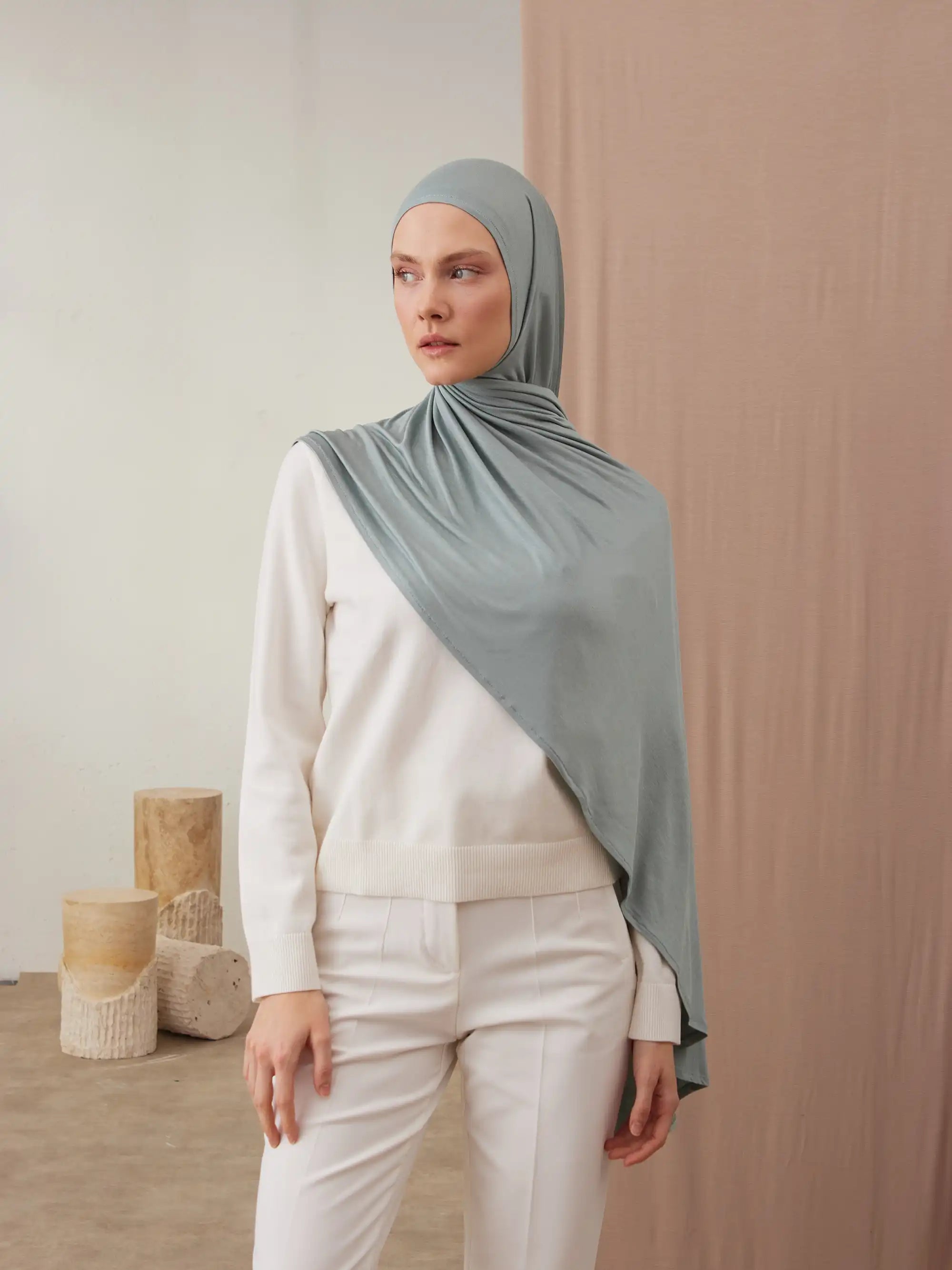 Instant Premium Jersey Hijabs - Mint