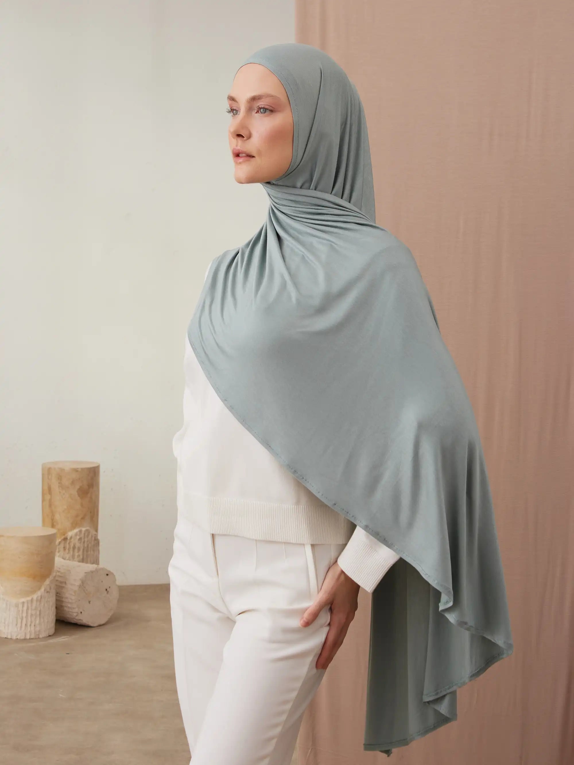 Instant Premium Jersey Hijabs - Mint