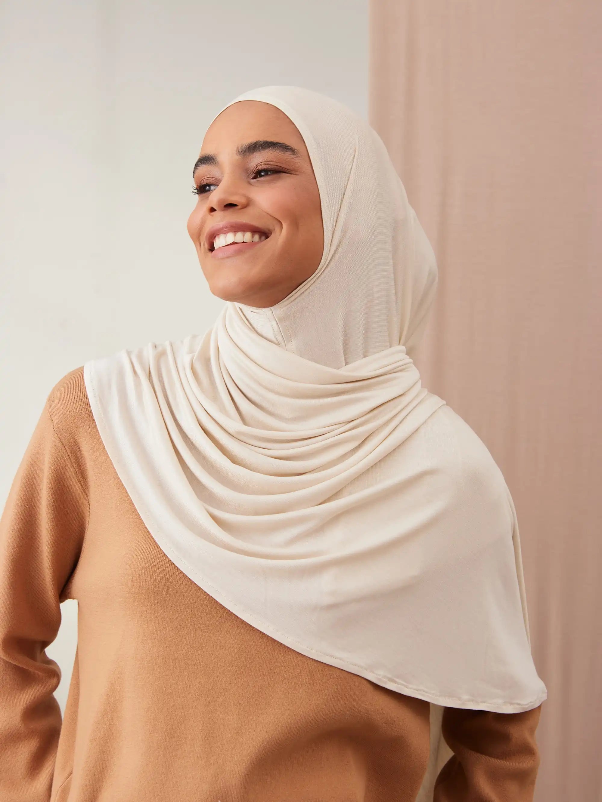 Small Instant Premium Jersey Hijabs - Off White