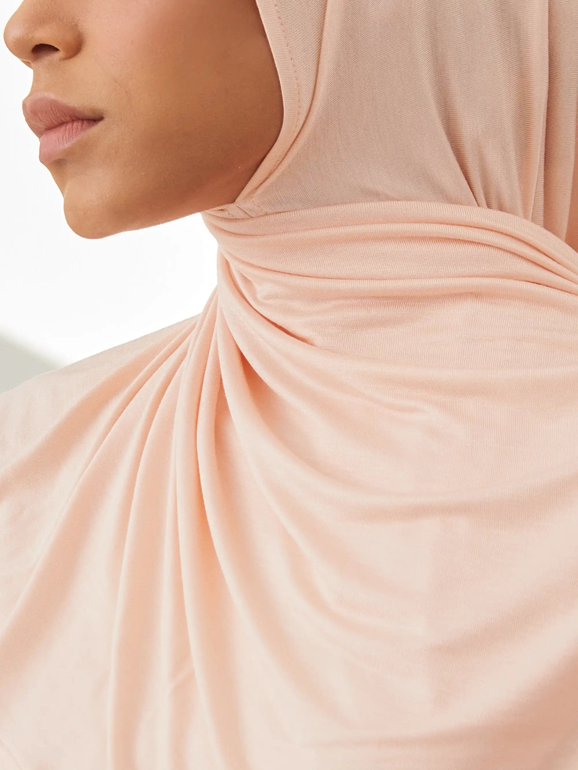 Instant Premium Jersey Hijabs - Cream Pink