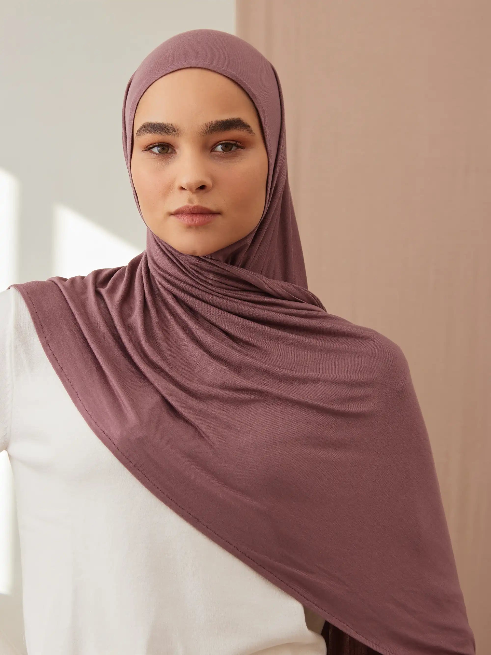 Small Instant Premium Jersey Hijabs - Rose Taupe