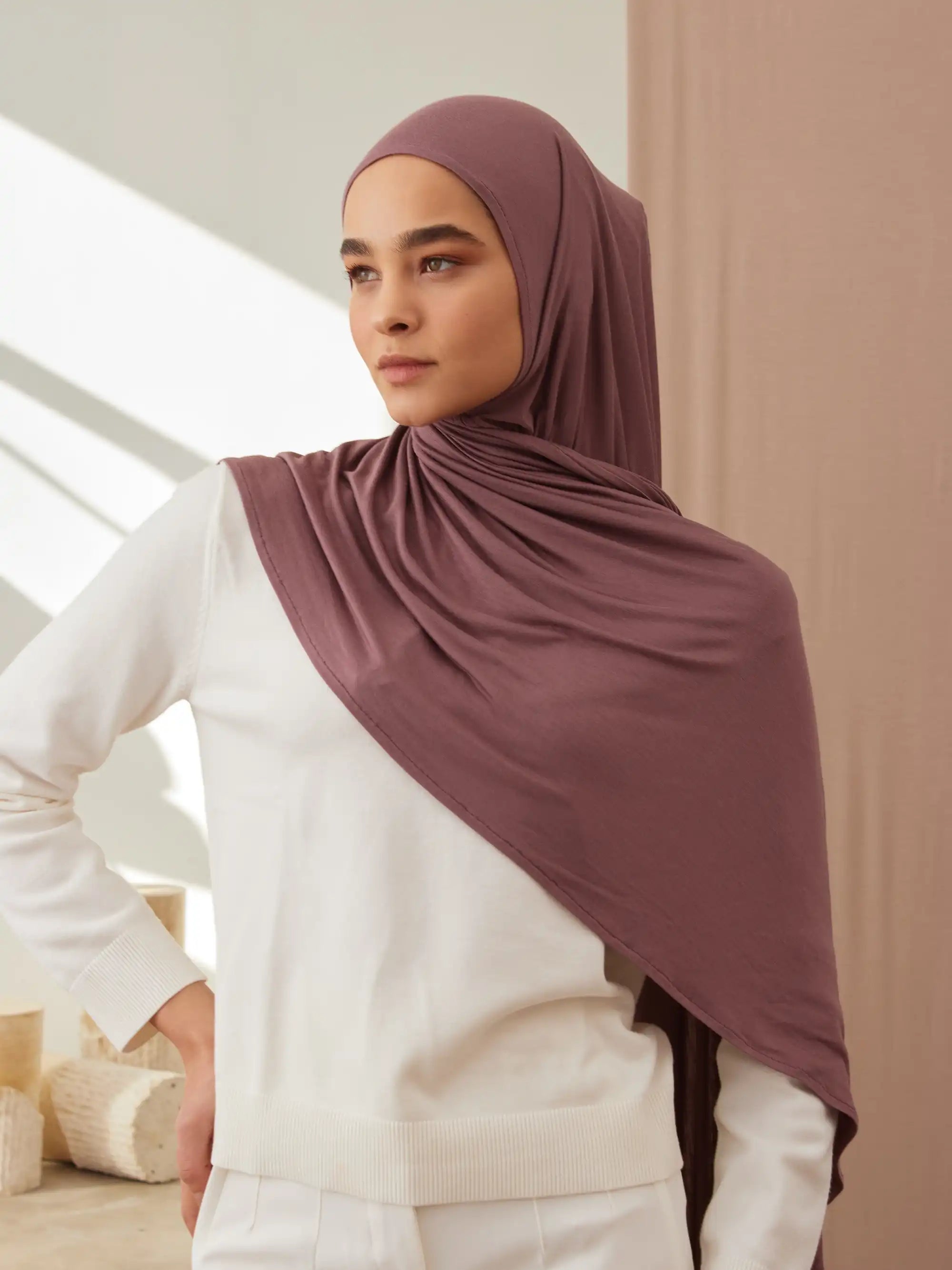 Instant Premium Jersey Hijabs - Rose Taupe