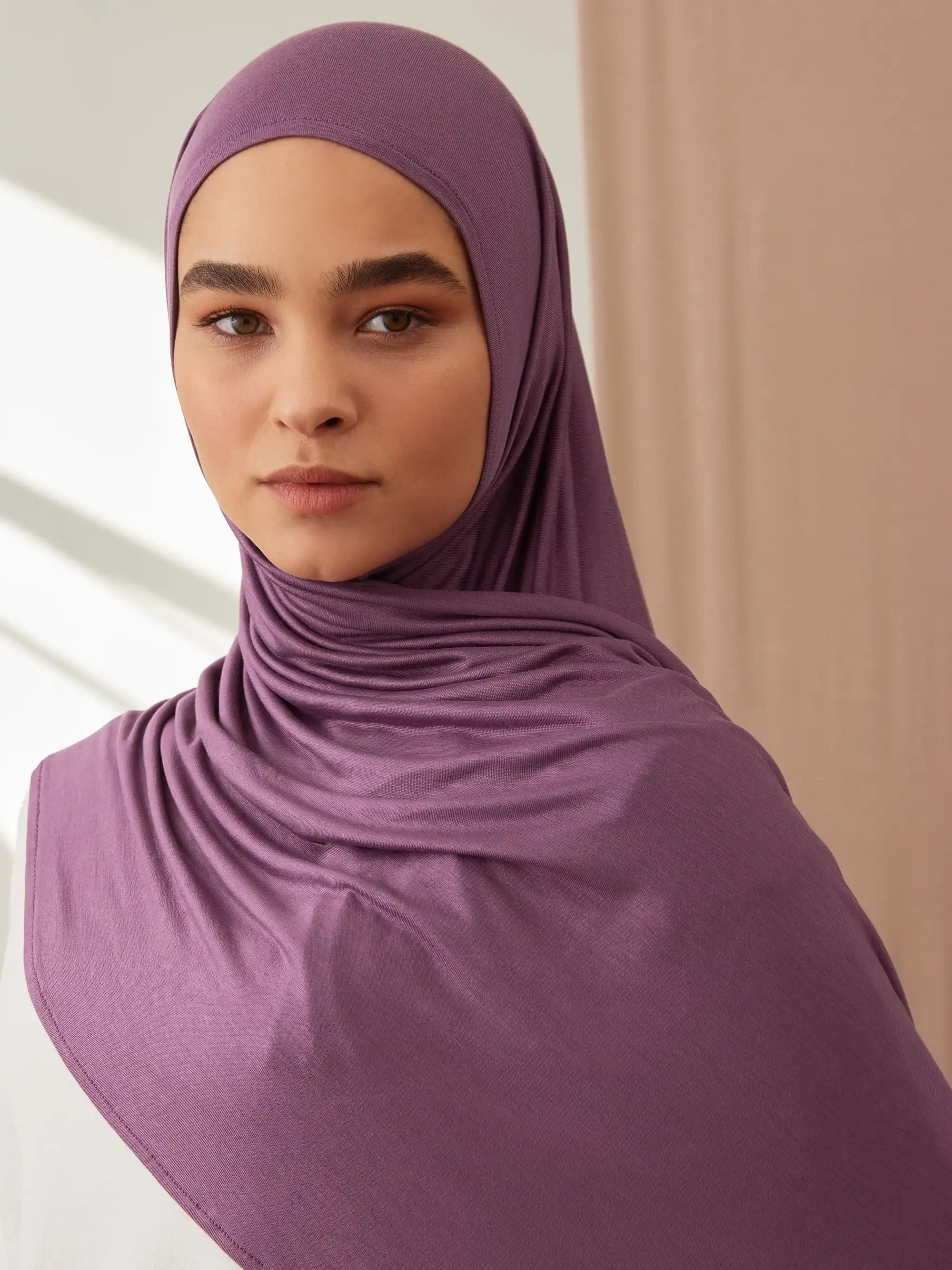 Small Instant Premium Jersey Hijabs - Orchid