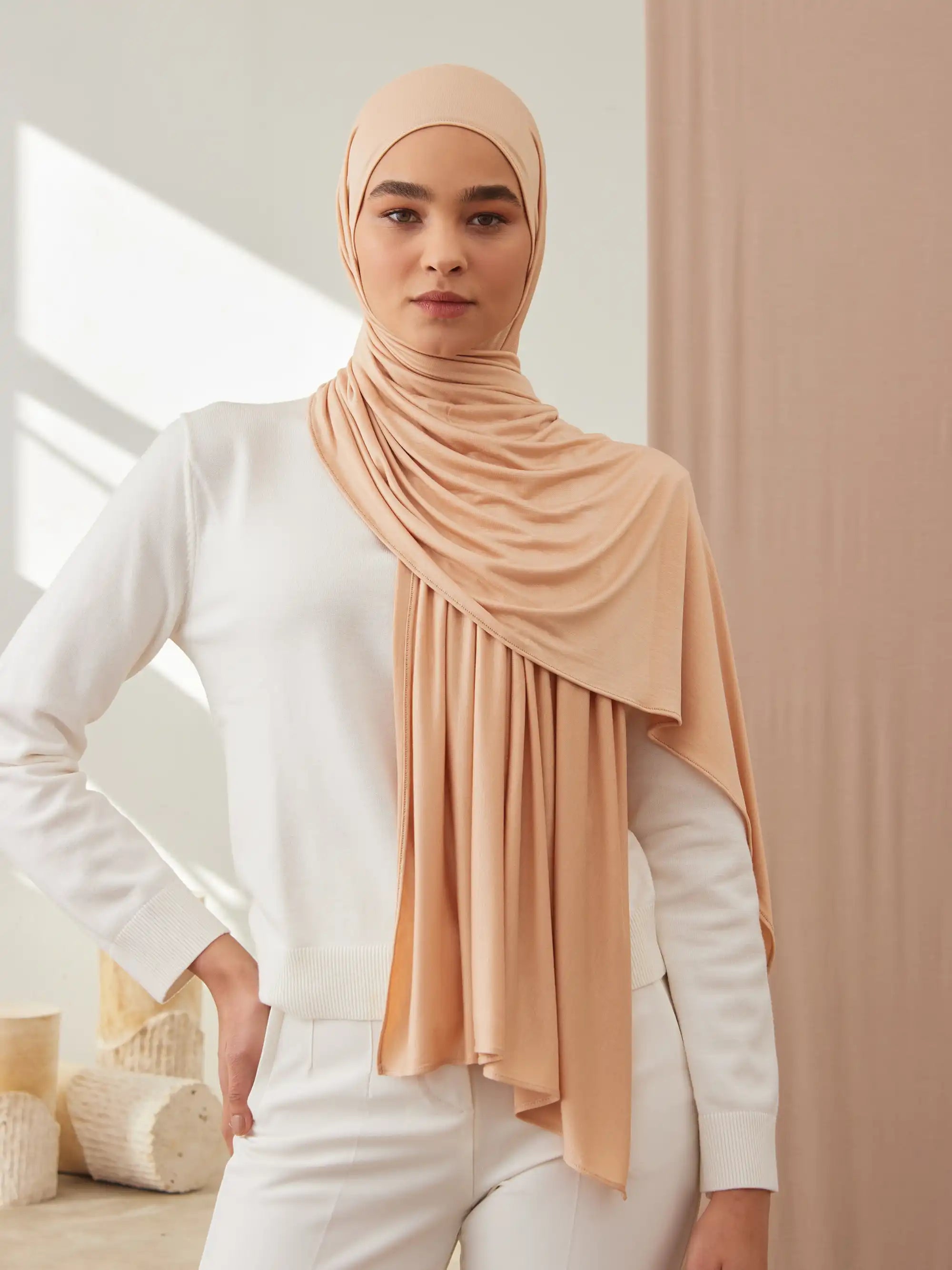Jersey Light Hijab - Beach Sand