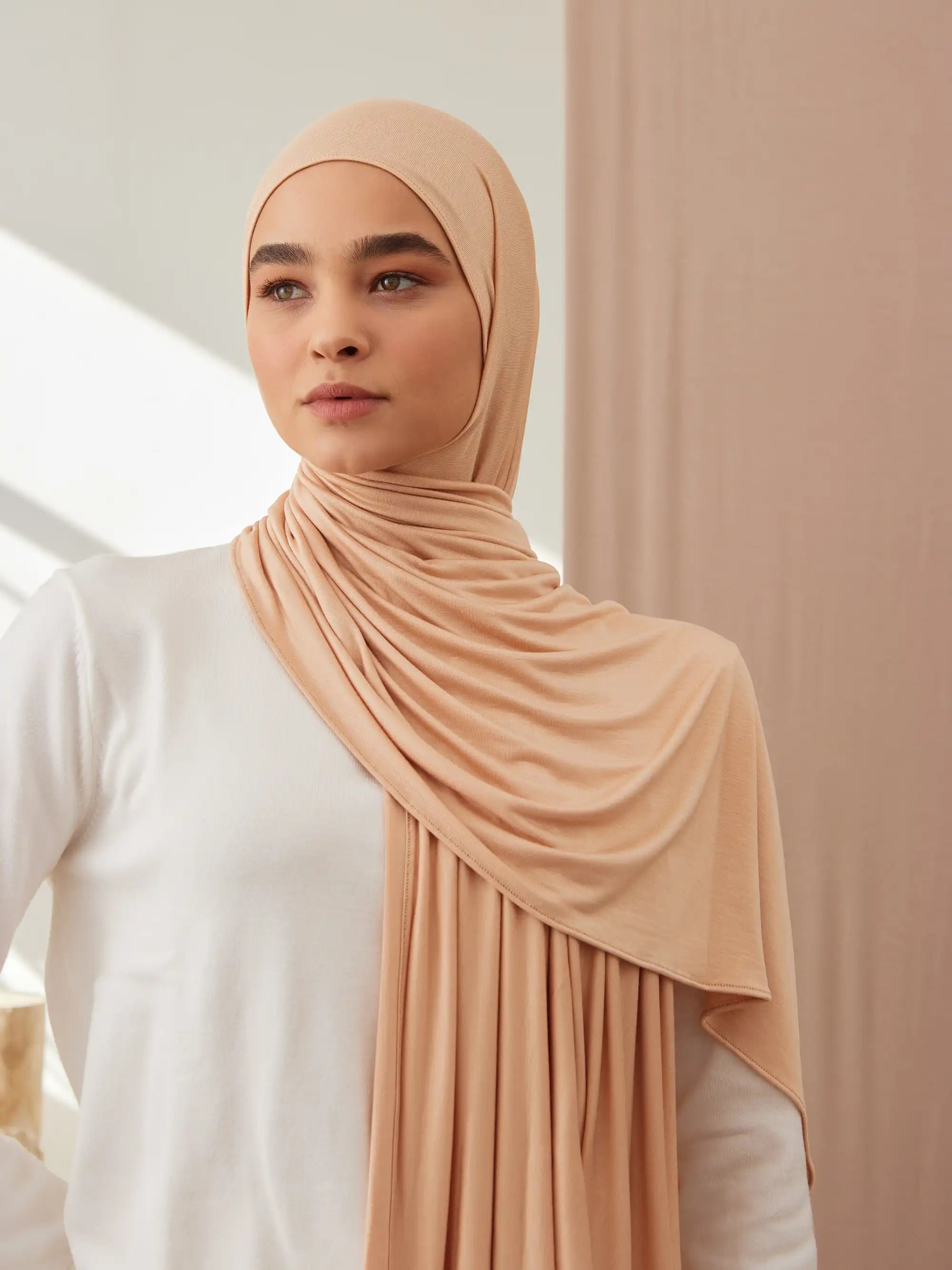Small Jersey Light Hijab - Beach Sand