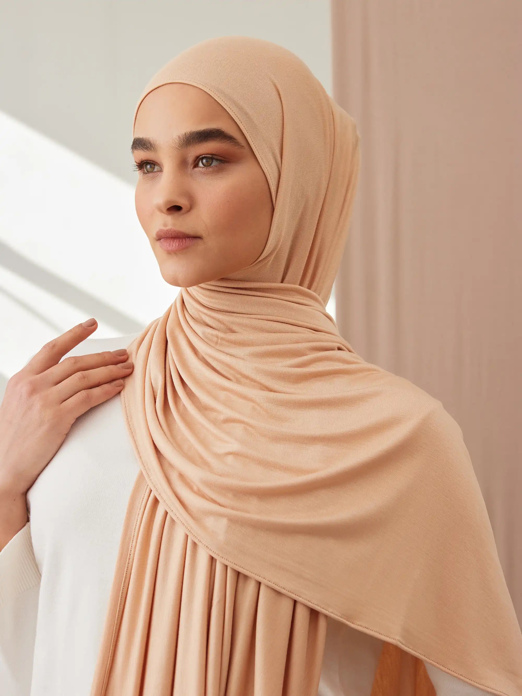 Small Jersey Light Hijab - Beach Sand