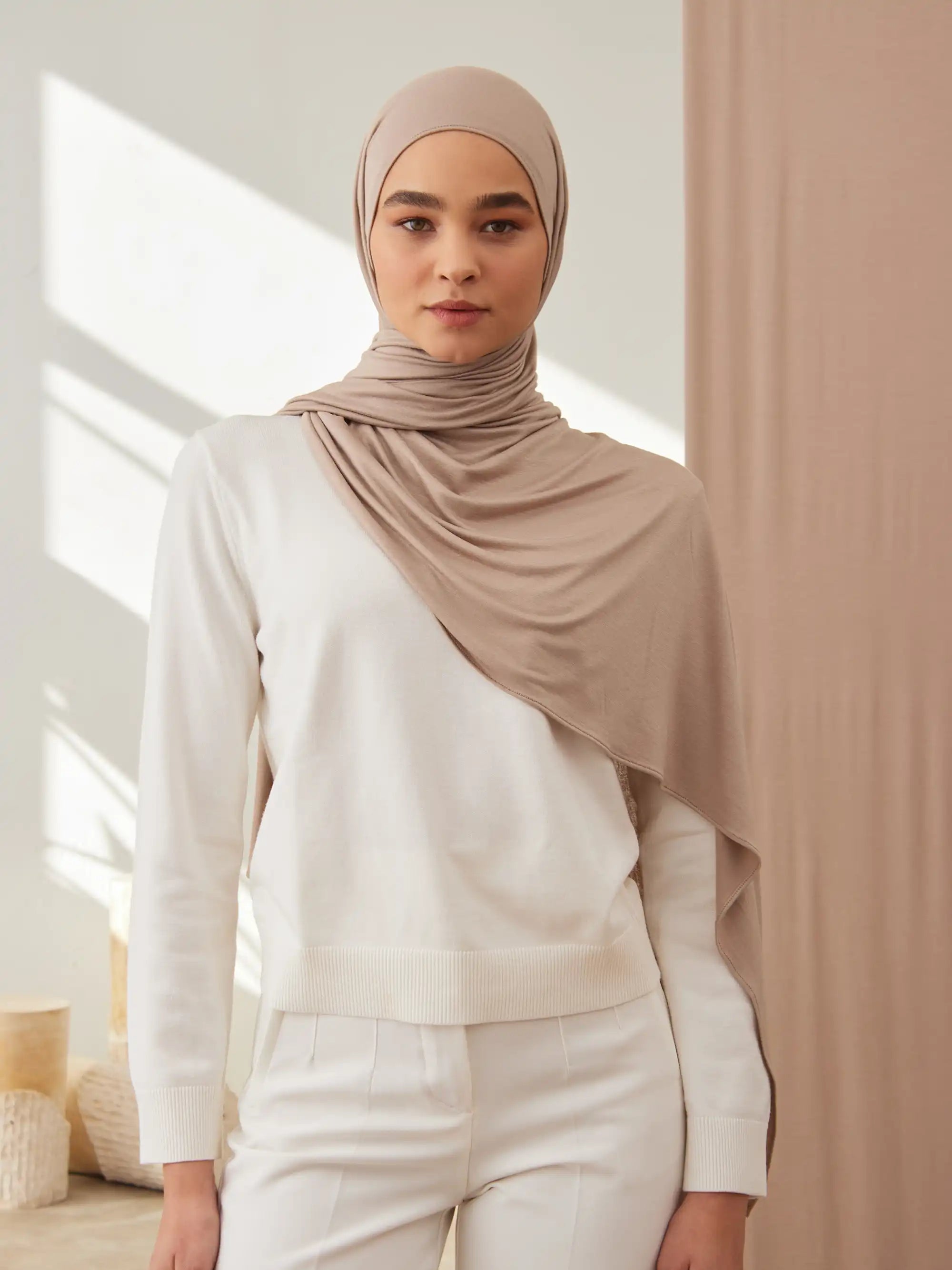 Jersey Light Hijab - Warm Sand