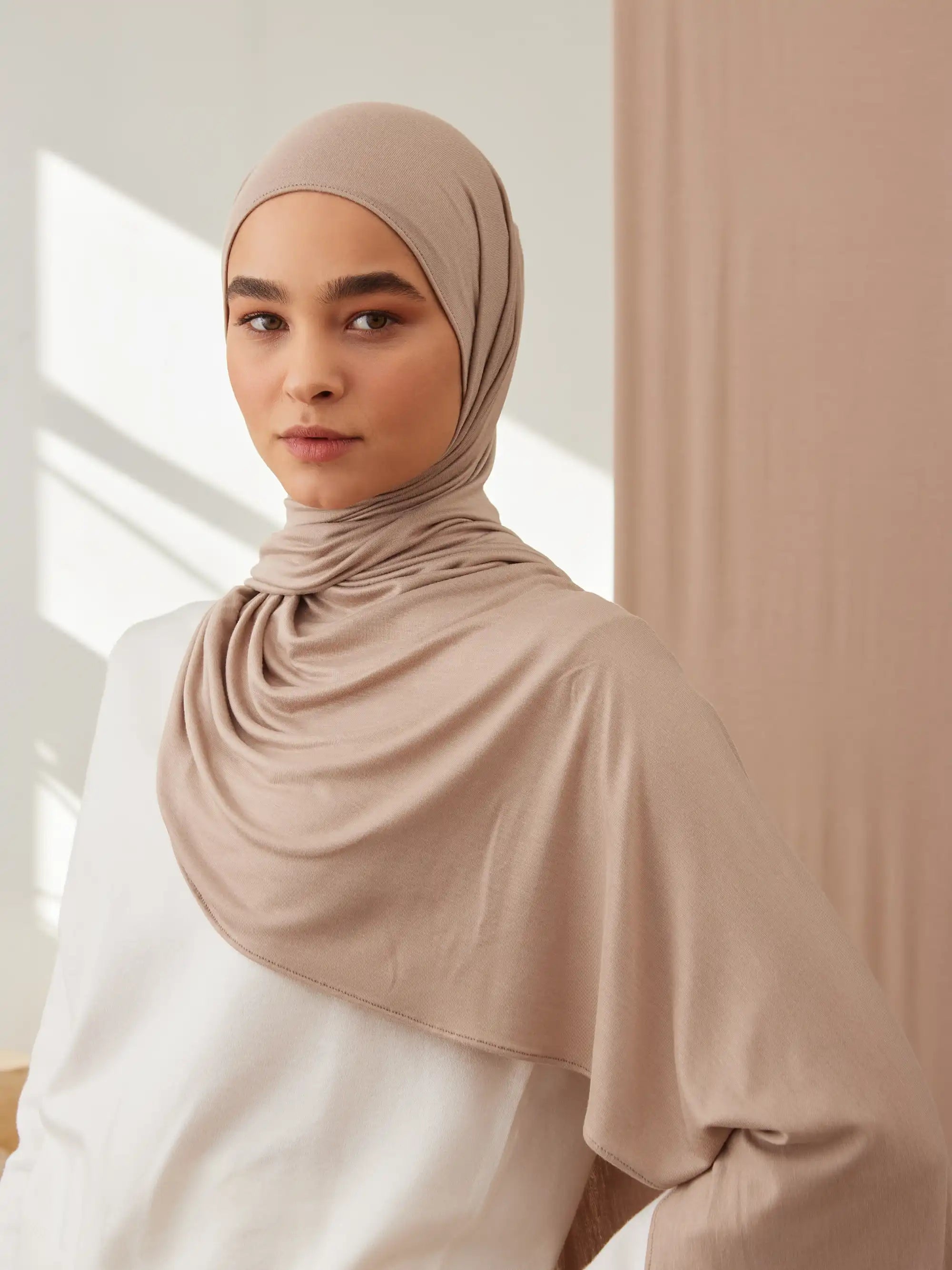 Jersey Light Hijab - Warm Sand