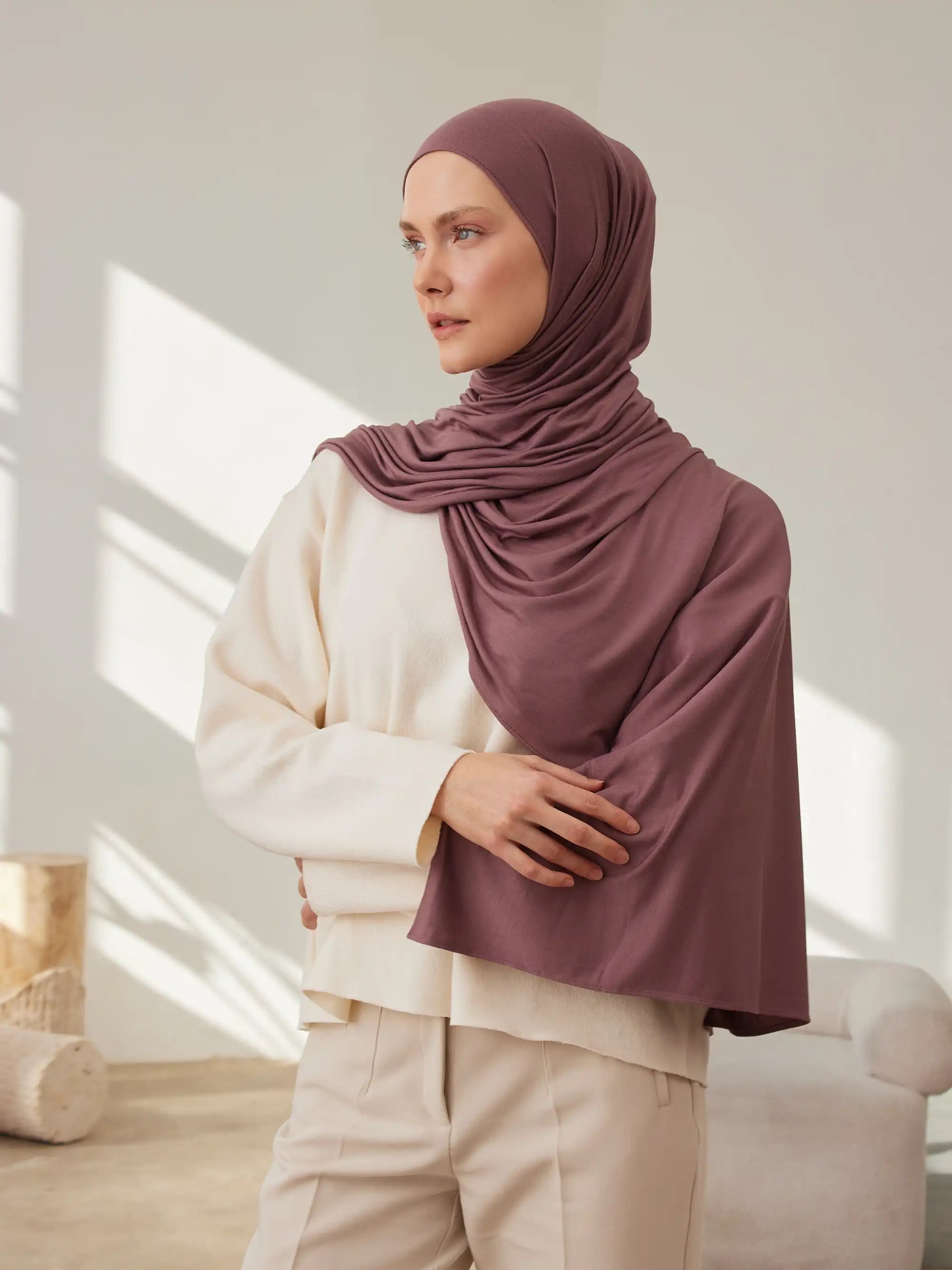 Jersey Light Hijab - Rose Taupe