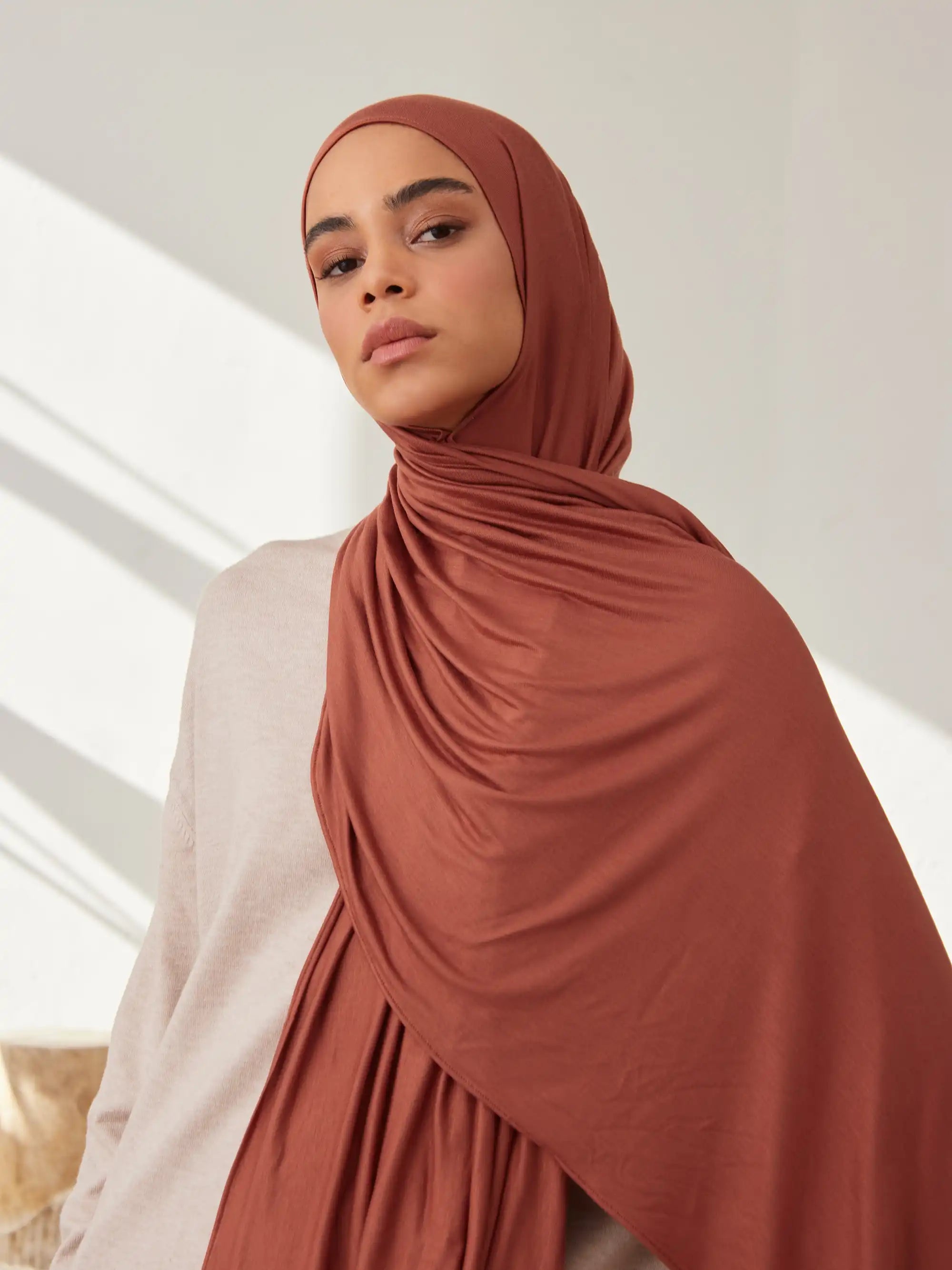 Jersey Light Hijab - Black