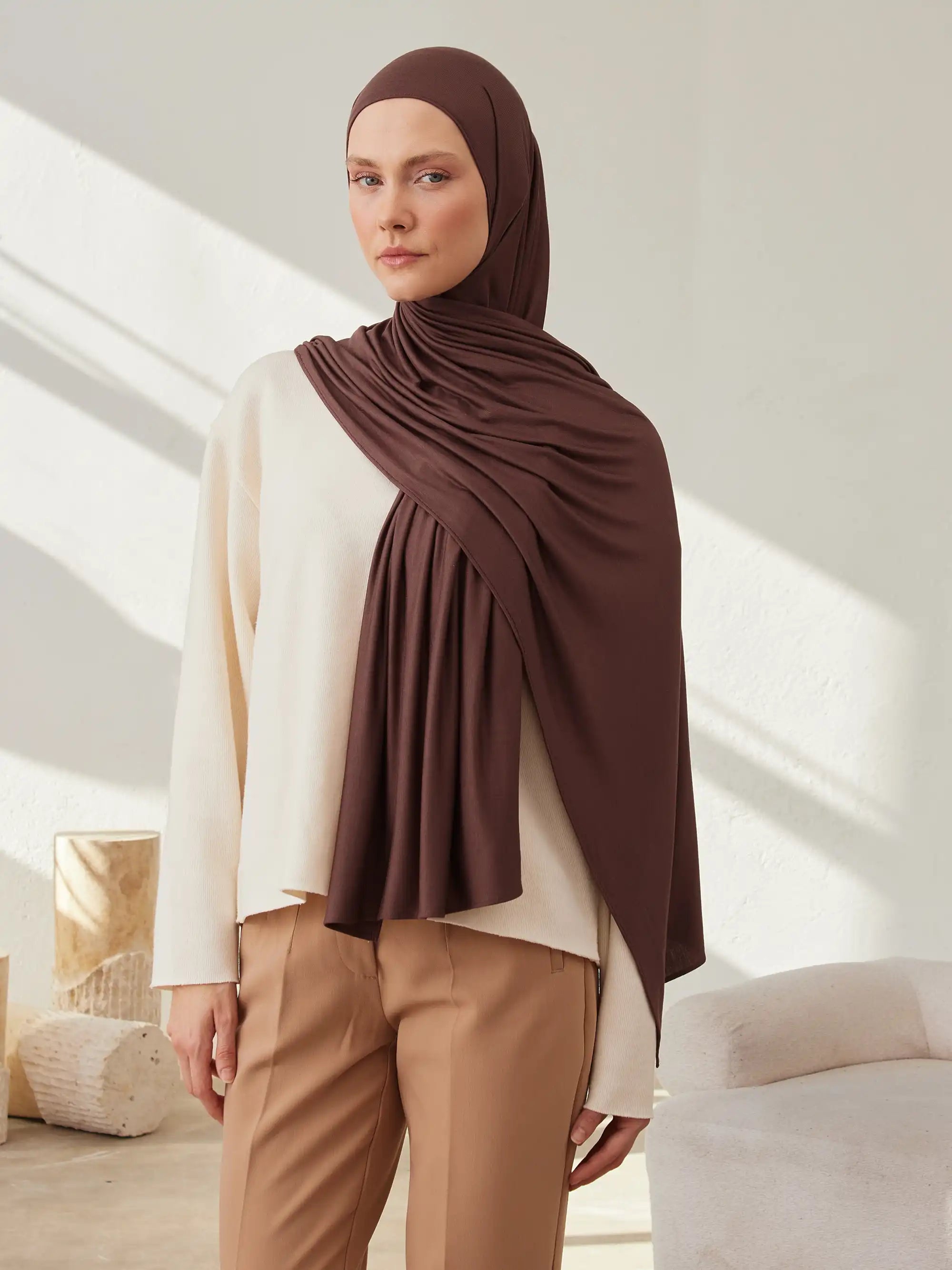 Jersey Light Hijab - Black