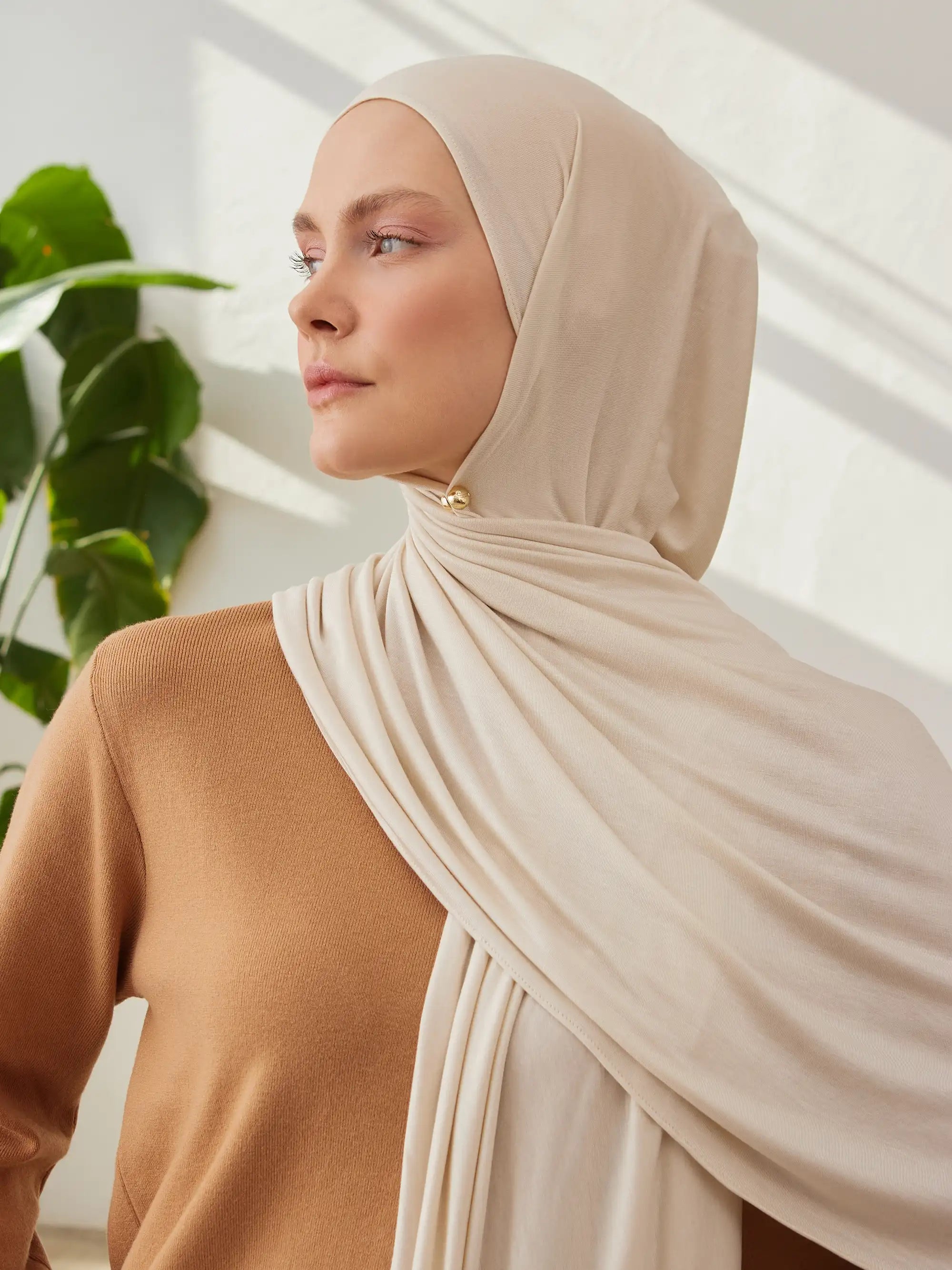 Jersey Light Hijab - Off White