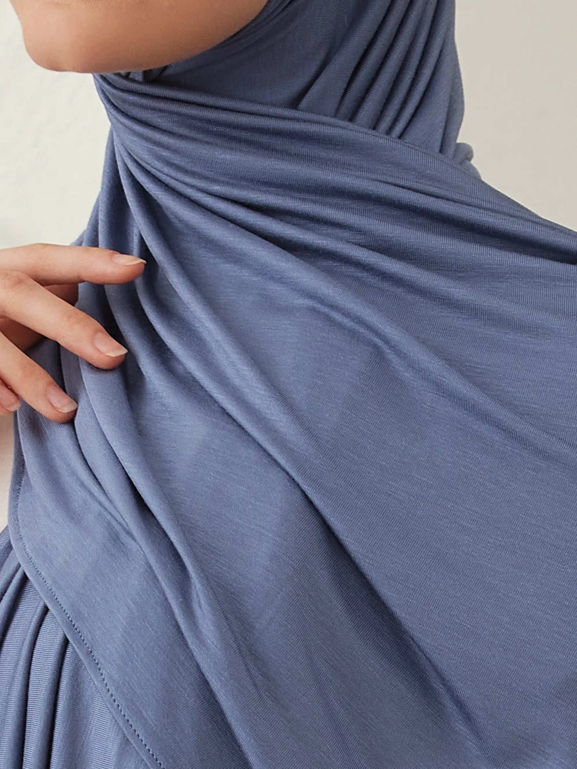 Jersey Light Hijab - Denim