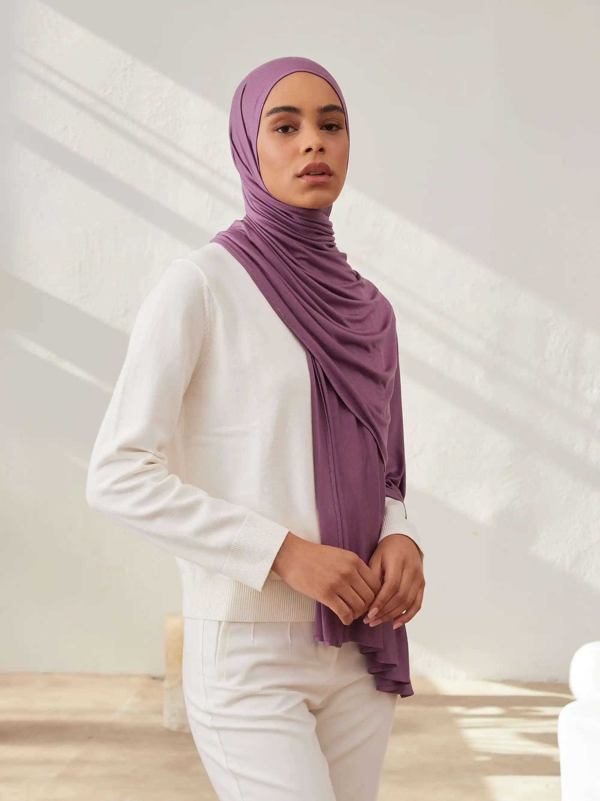Small Jersey Light Hijab - Orchid