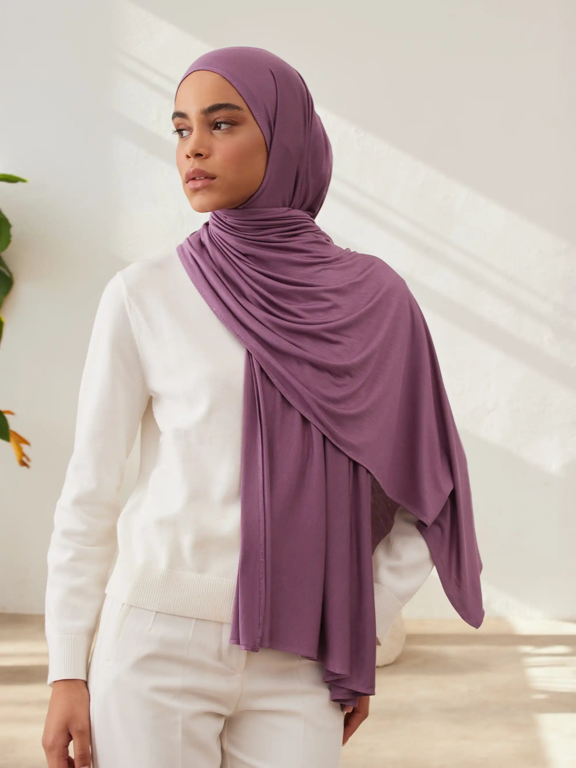 Small Jersey Light Hijab - Orchid