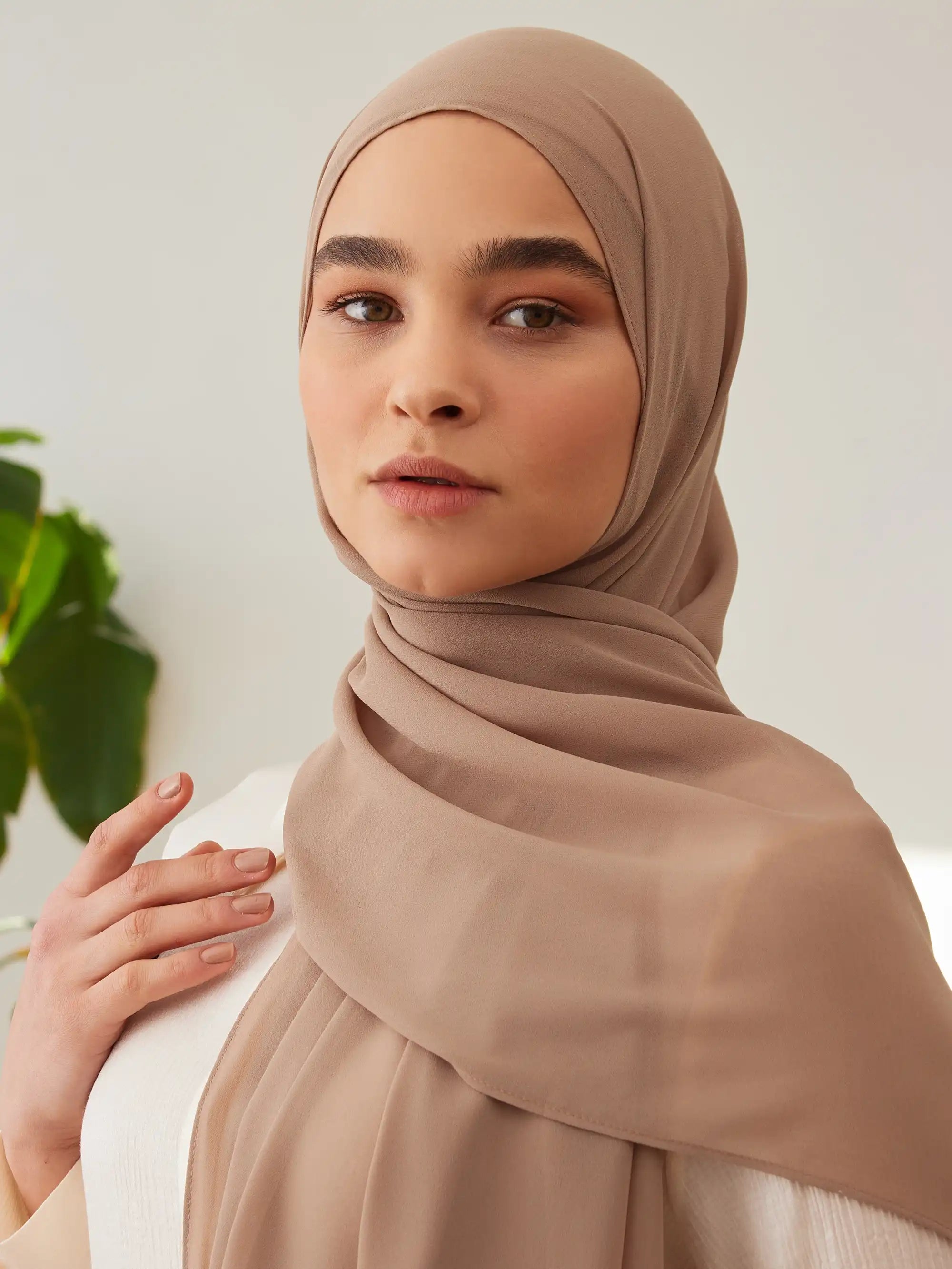 Small Luxury Chiffon Hijab - Desert