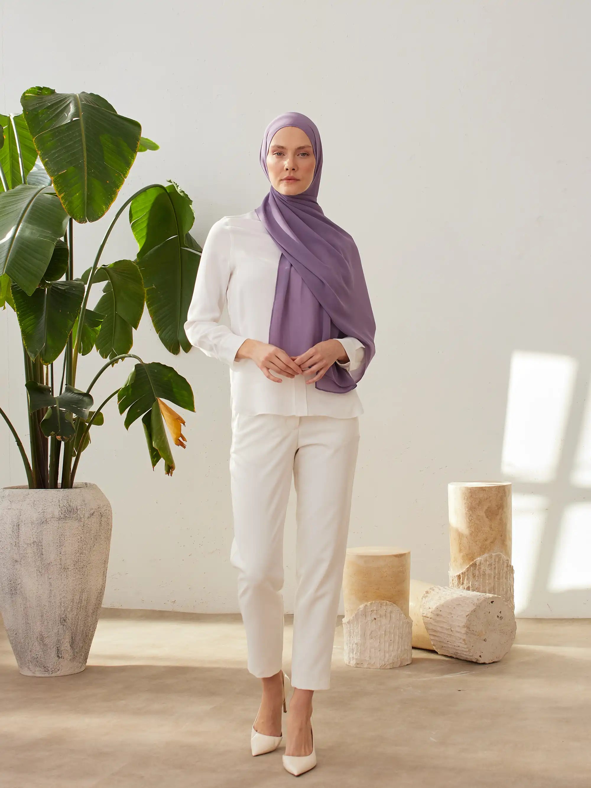 Small Luxury Chiffon Hijab - Lilac