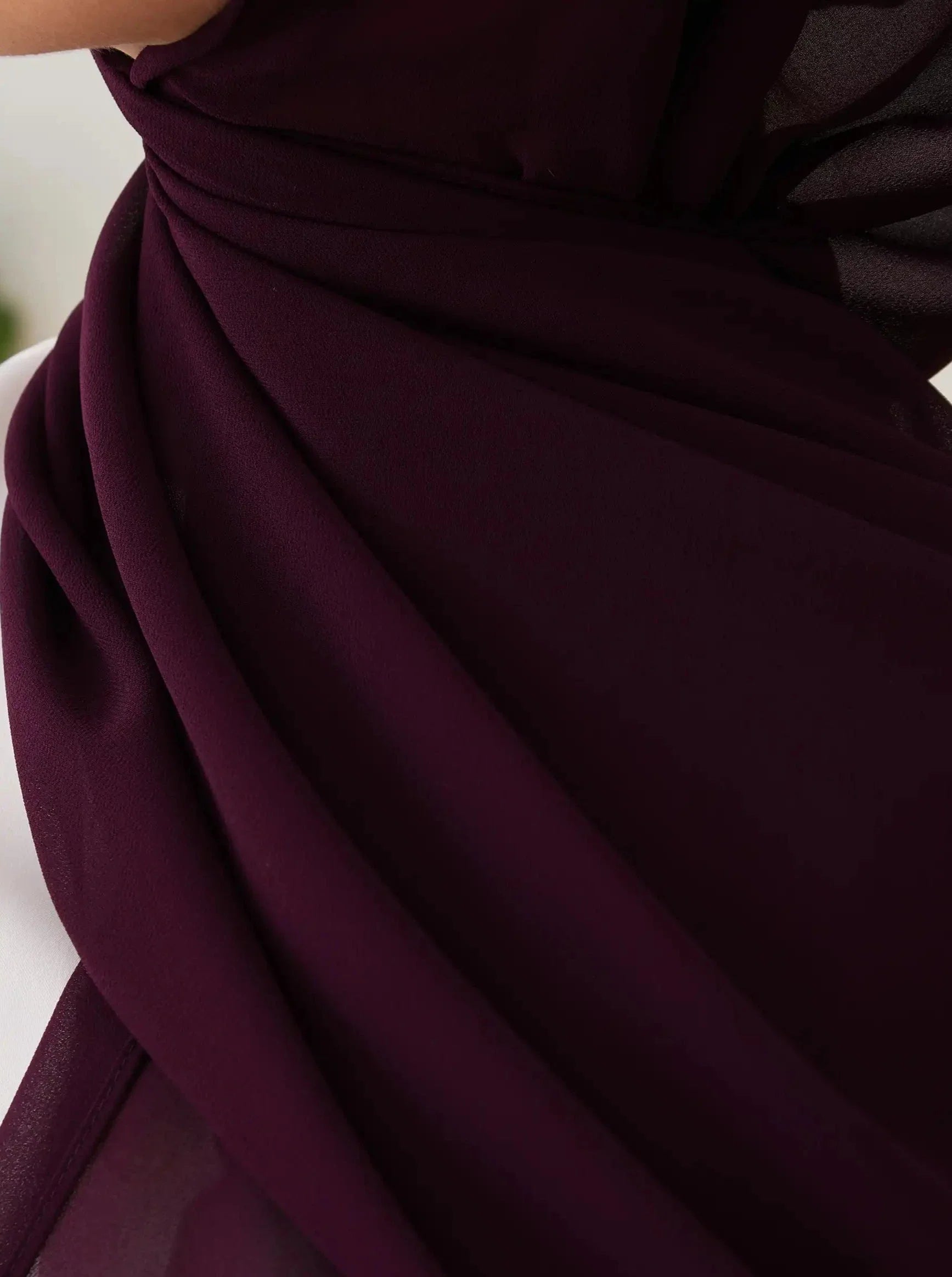 Small Luxury Chiffon Hijab - Winter Bloom