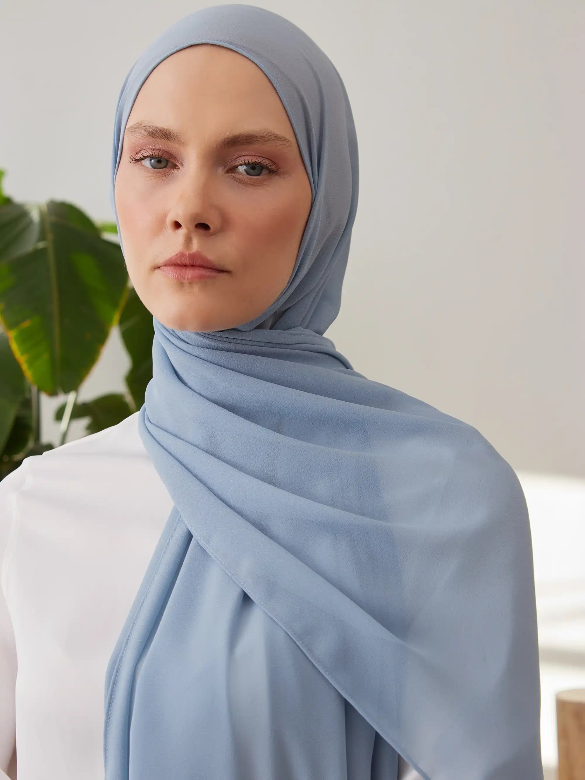 Deluxe Chiffon Hijab - Cloud Blue
