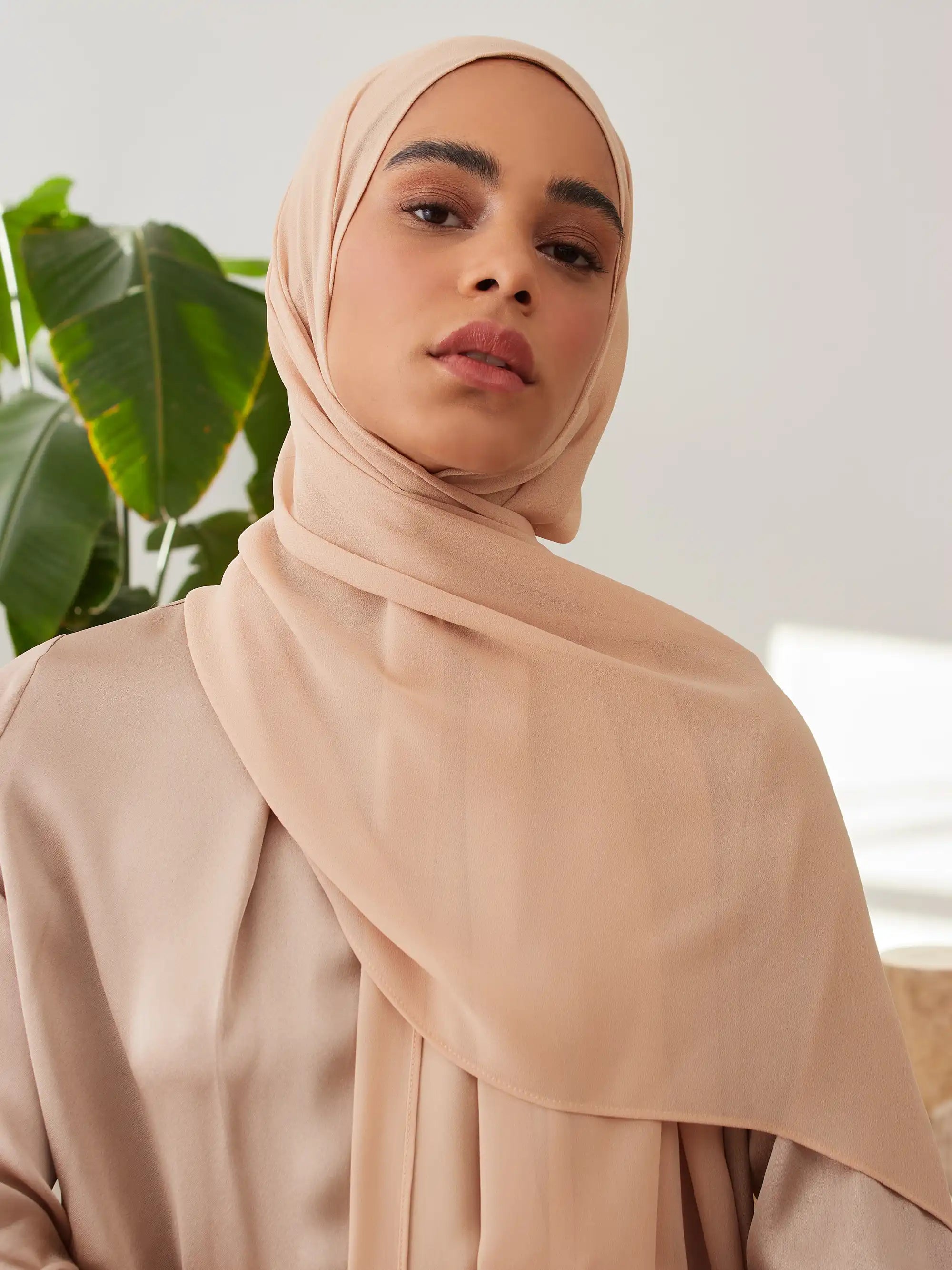 Deluxe Chiffon Hijab - Nude