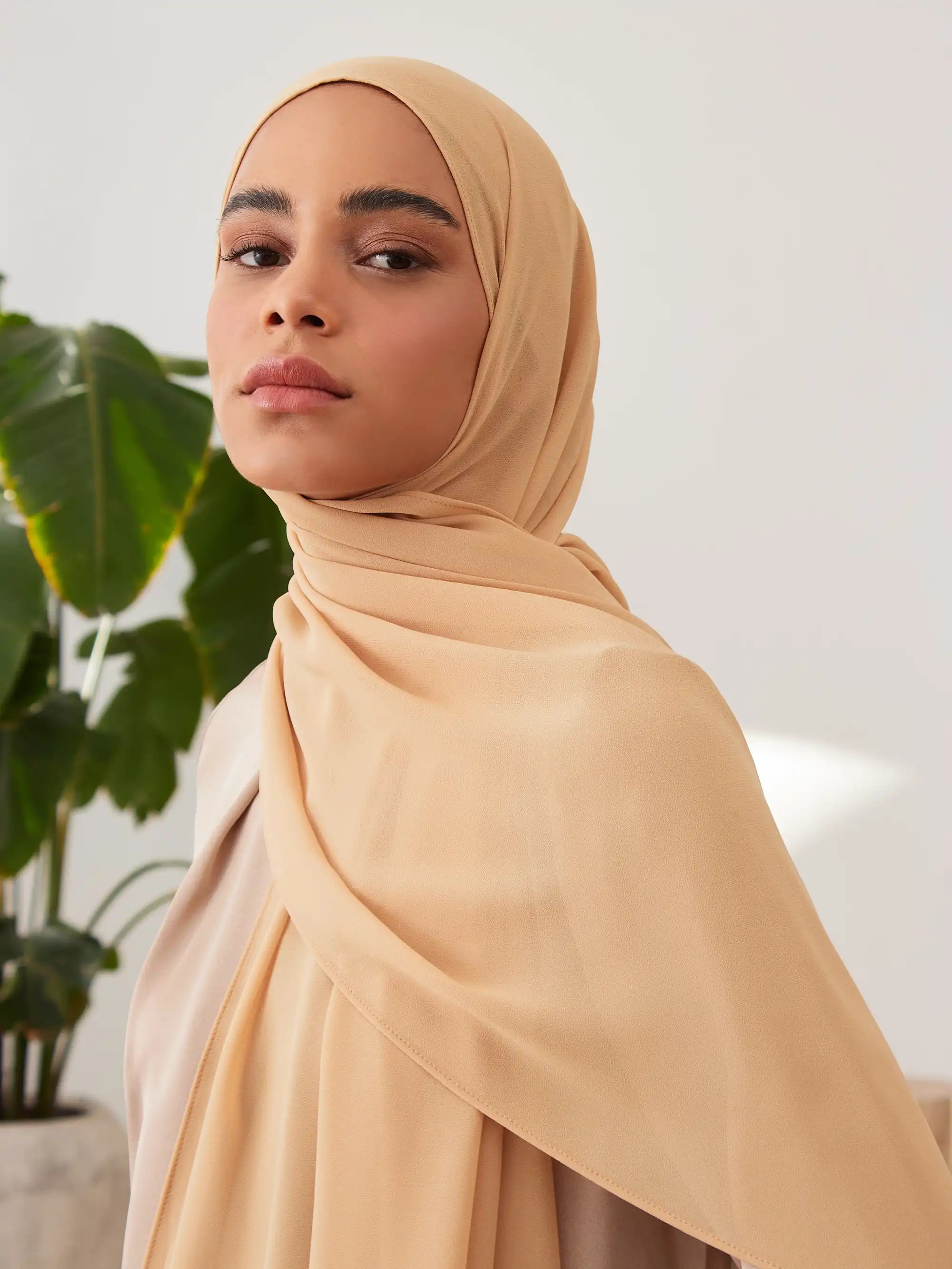 Deluxe Chiffon Hijab - Light Beige
