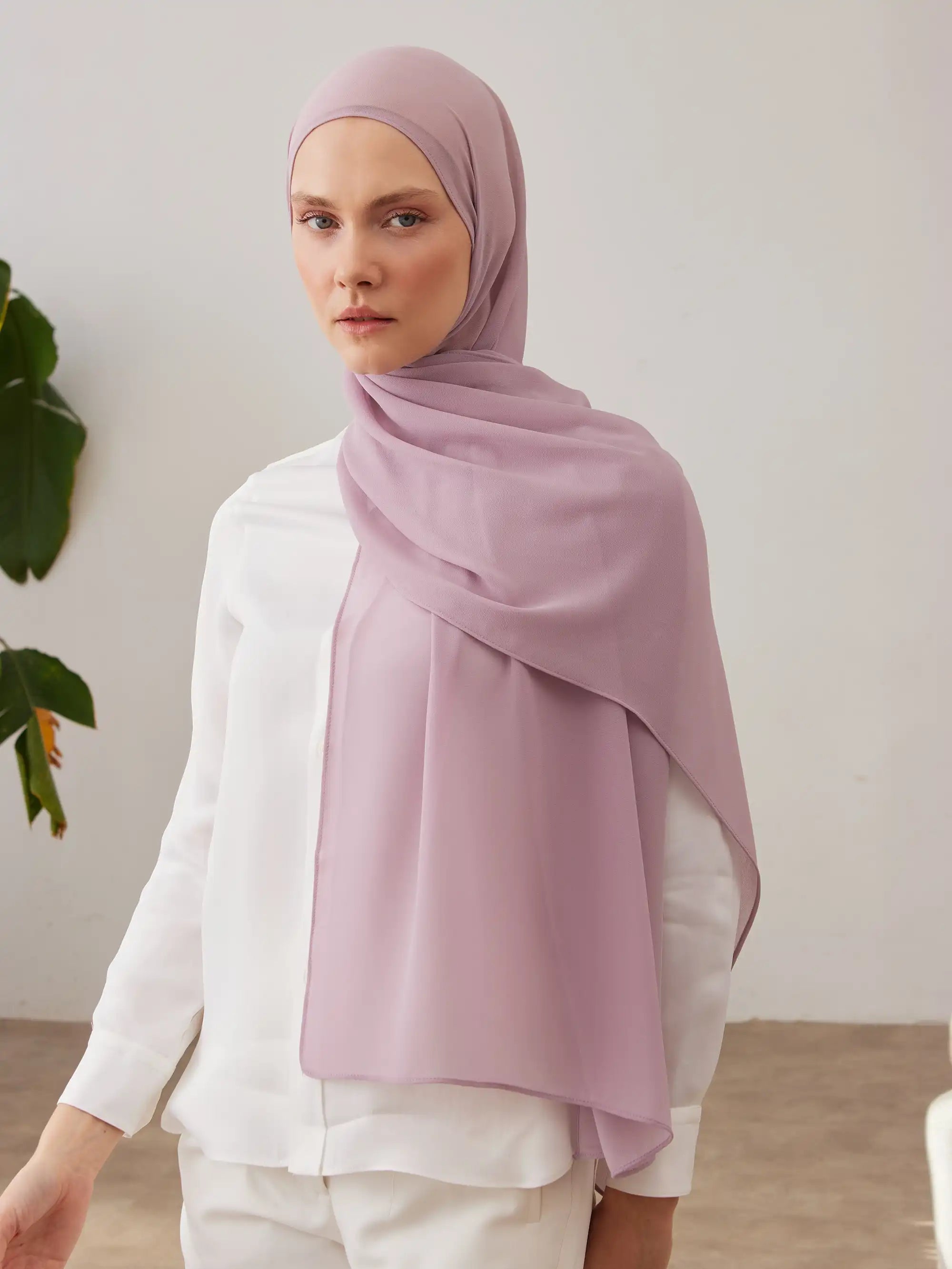 Deluxe Chiffon Hijab - Sepia Rose