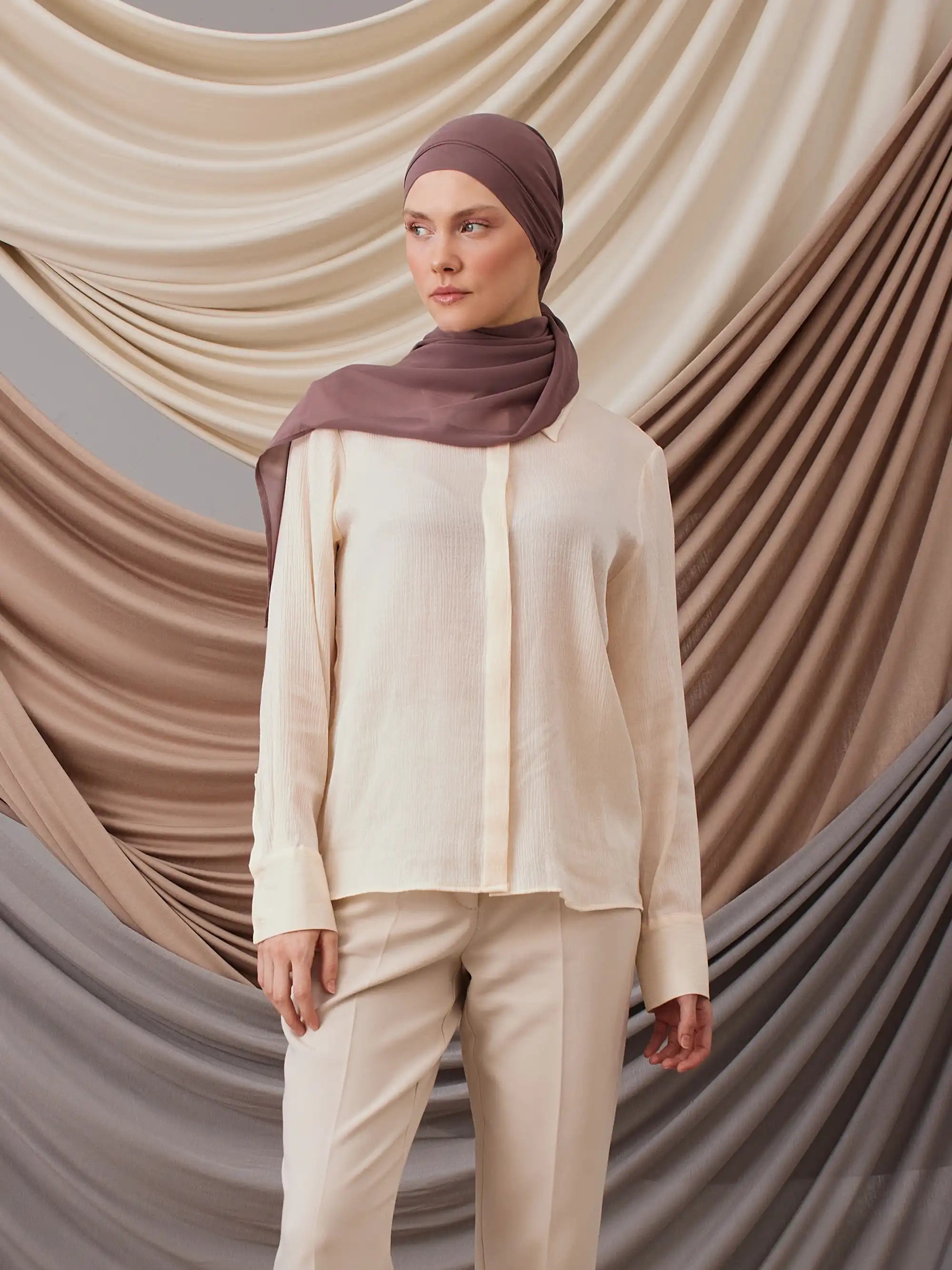 Instant Chiffon Hijab - Rose Taupe