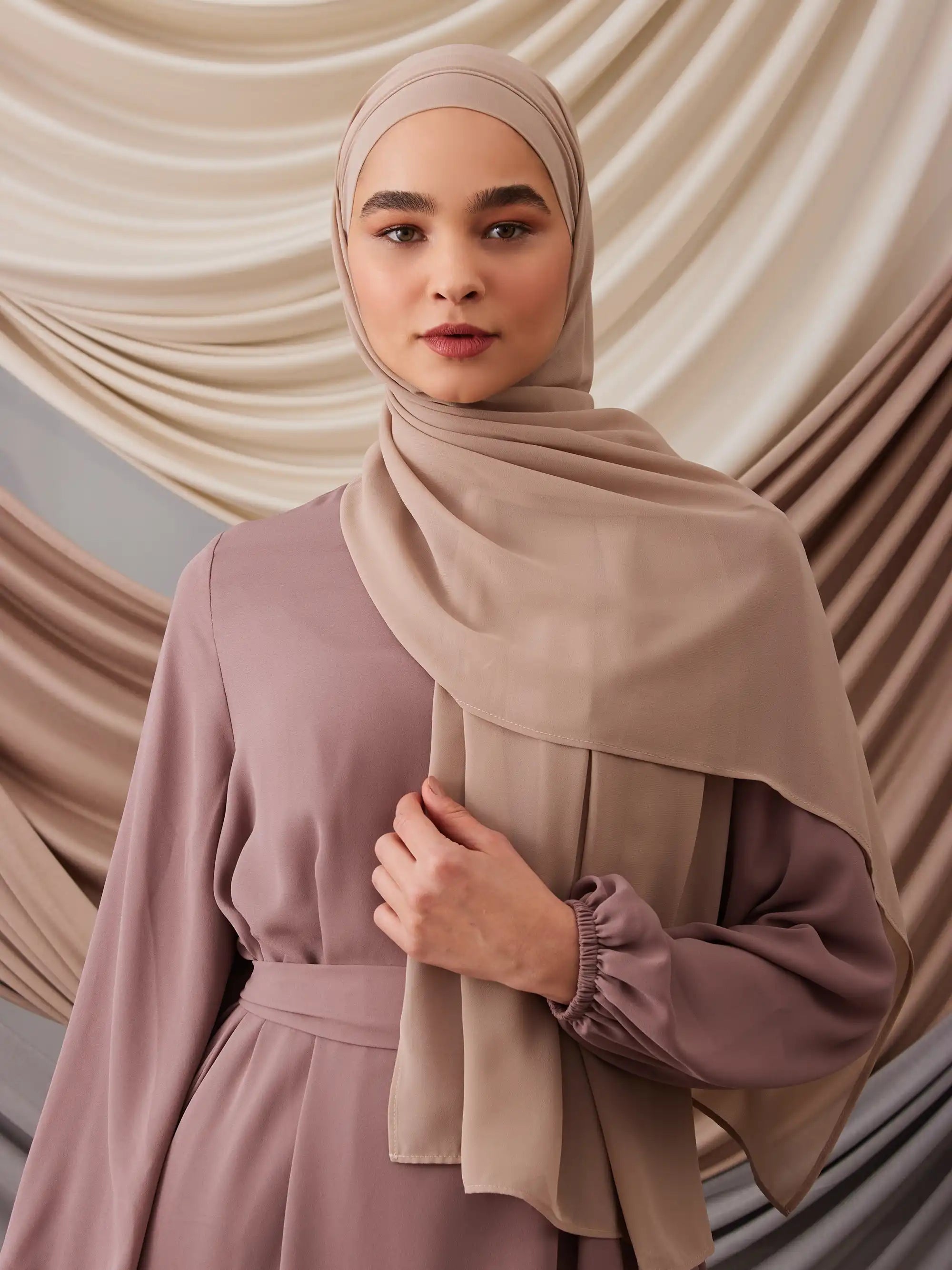 Instant Chiffon Hijab - Warm Sand