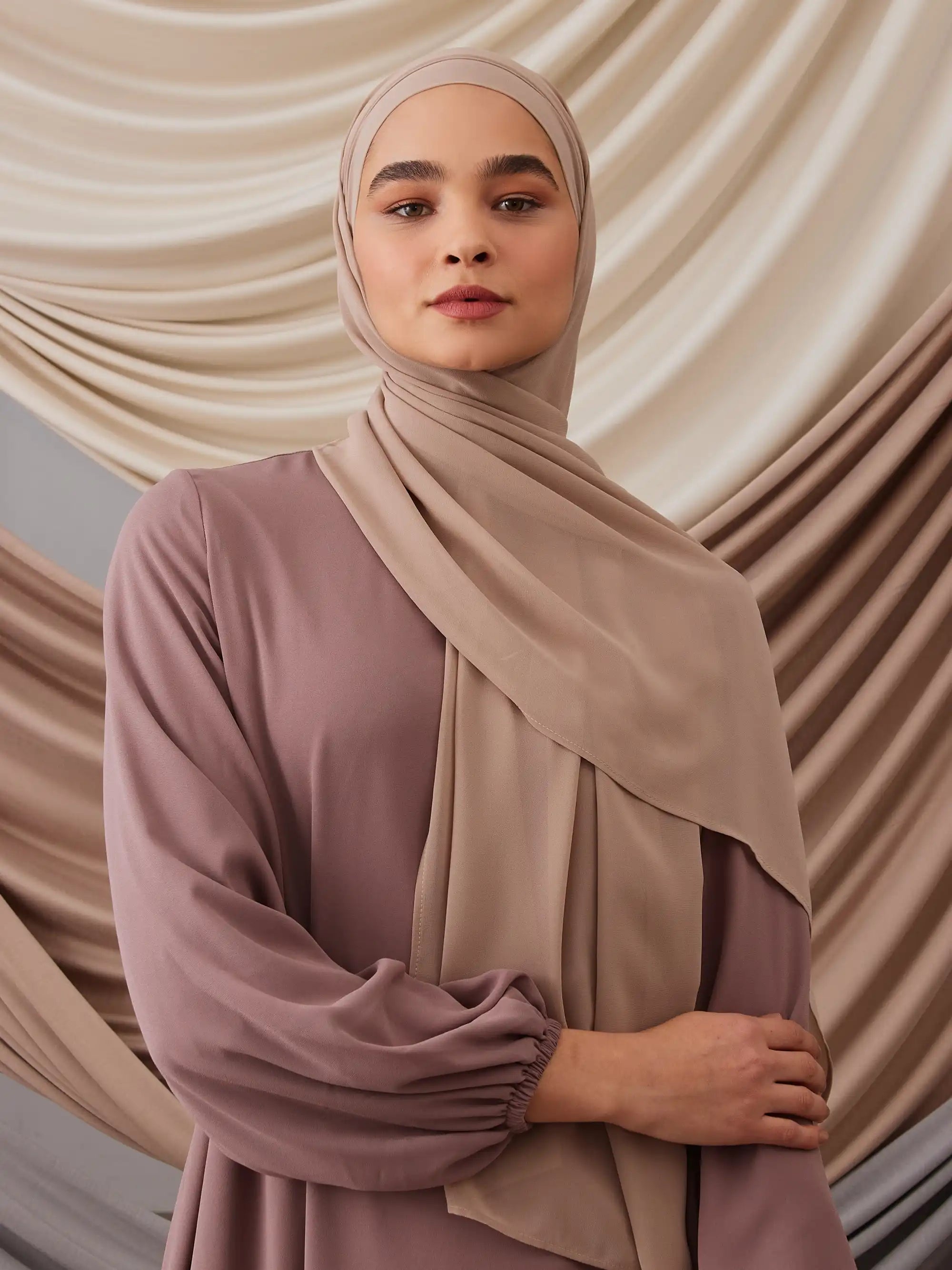 Instant Chiffon Hijab - Warm Sand