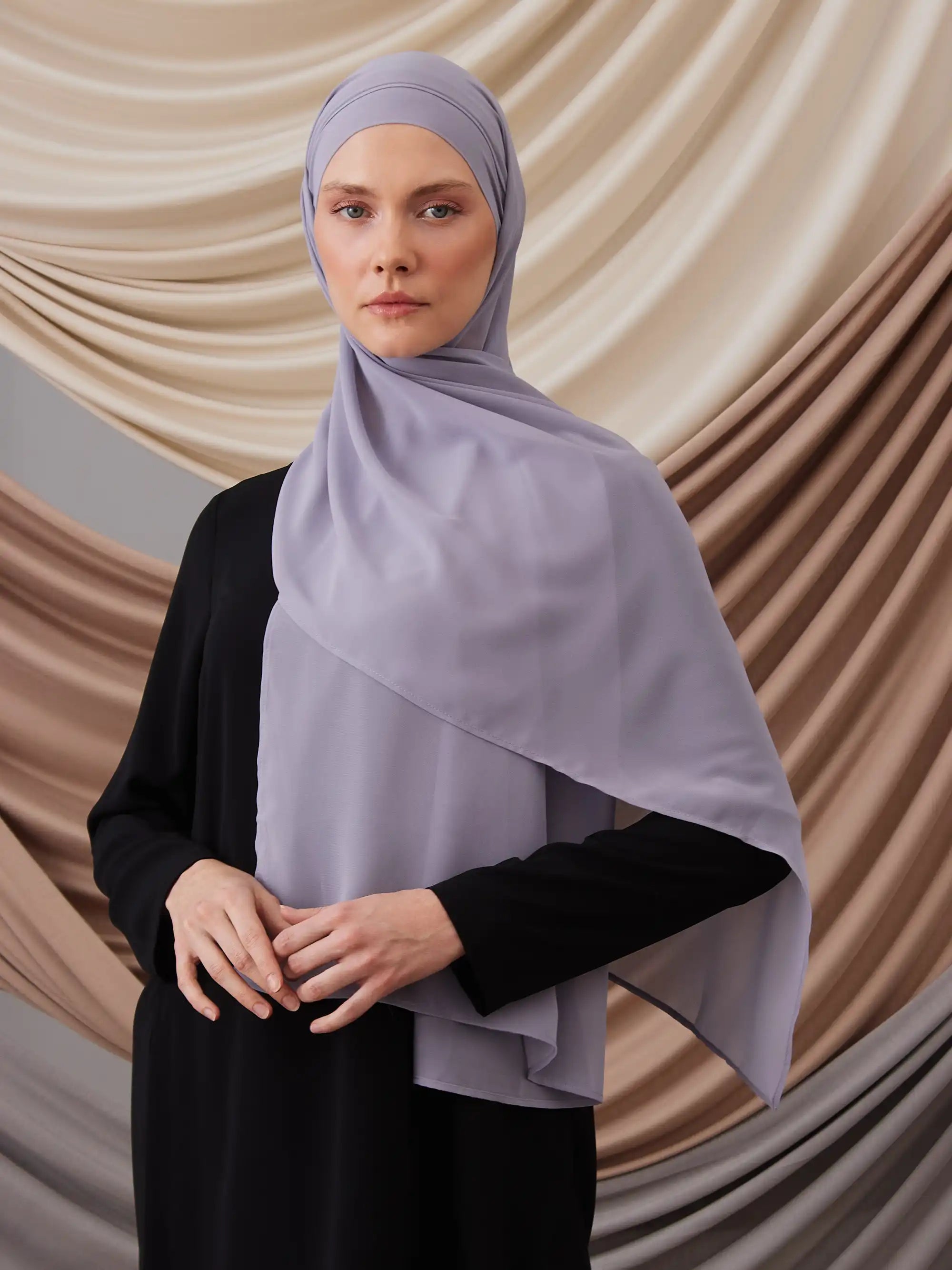Instant Chiffon Hijab - French Gray