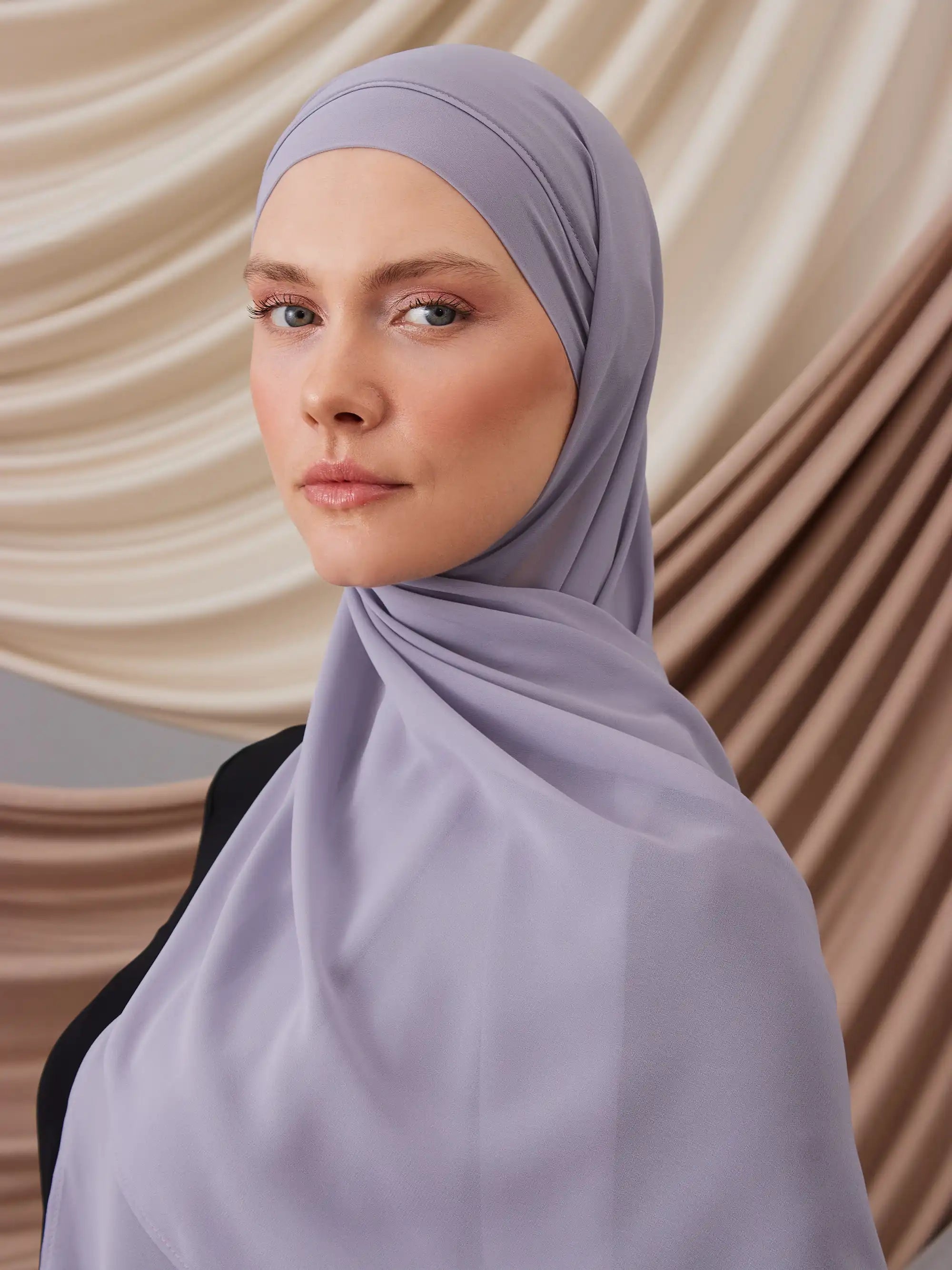 Instant Chiffon Hijab - French Gray