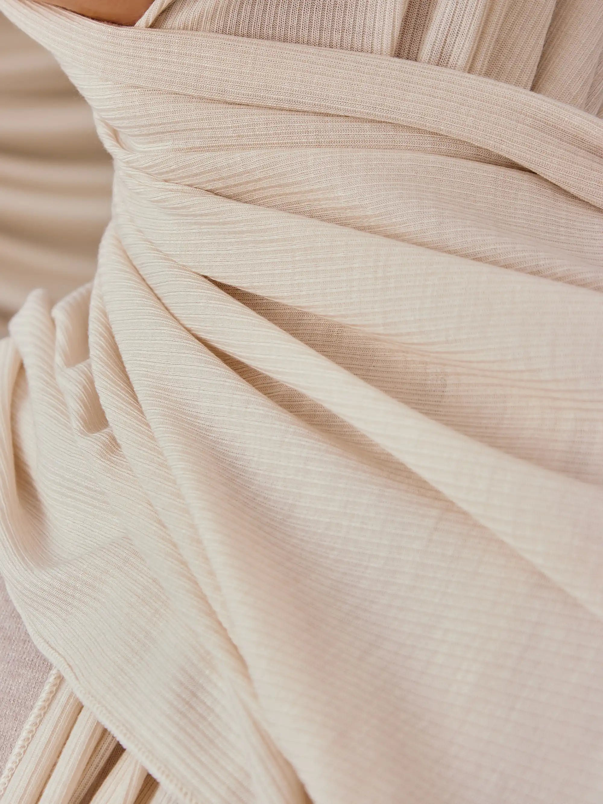 Ribbed Jersey Hijab - Off White