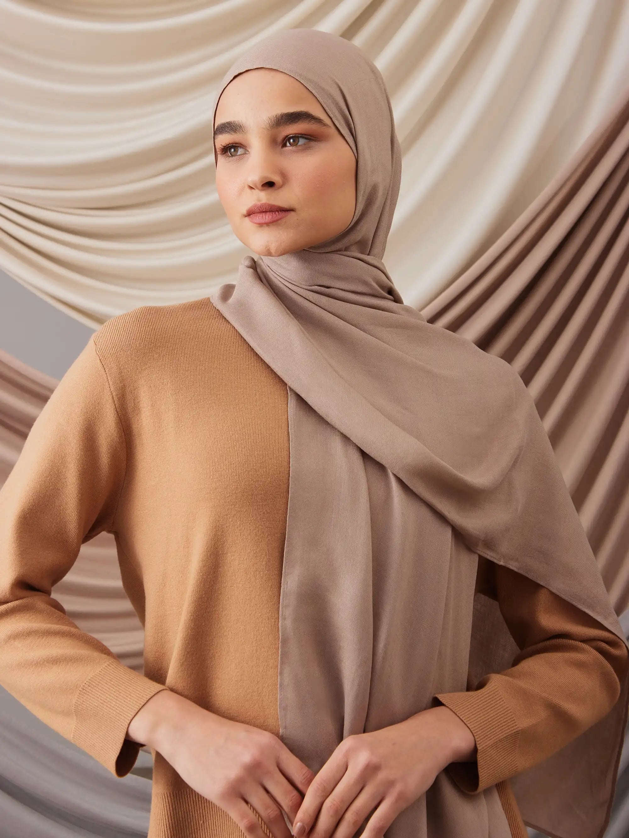 Breathable Rayon Hijab - Warm Sand