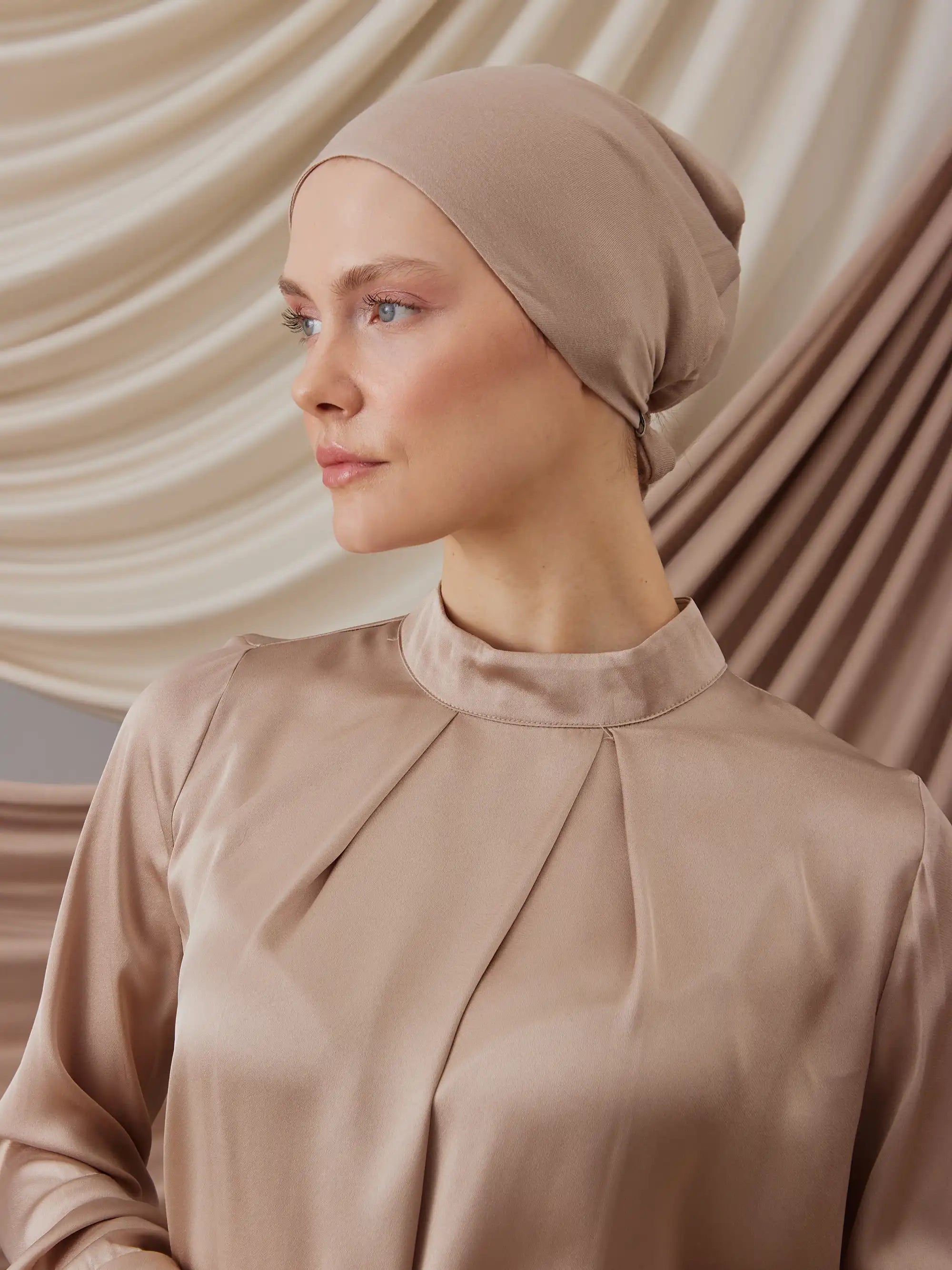 Satin Lined Bone - Warm Sand