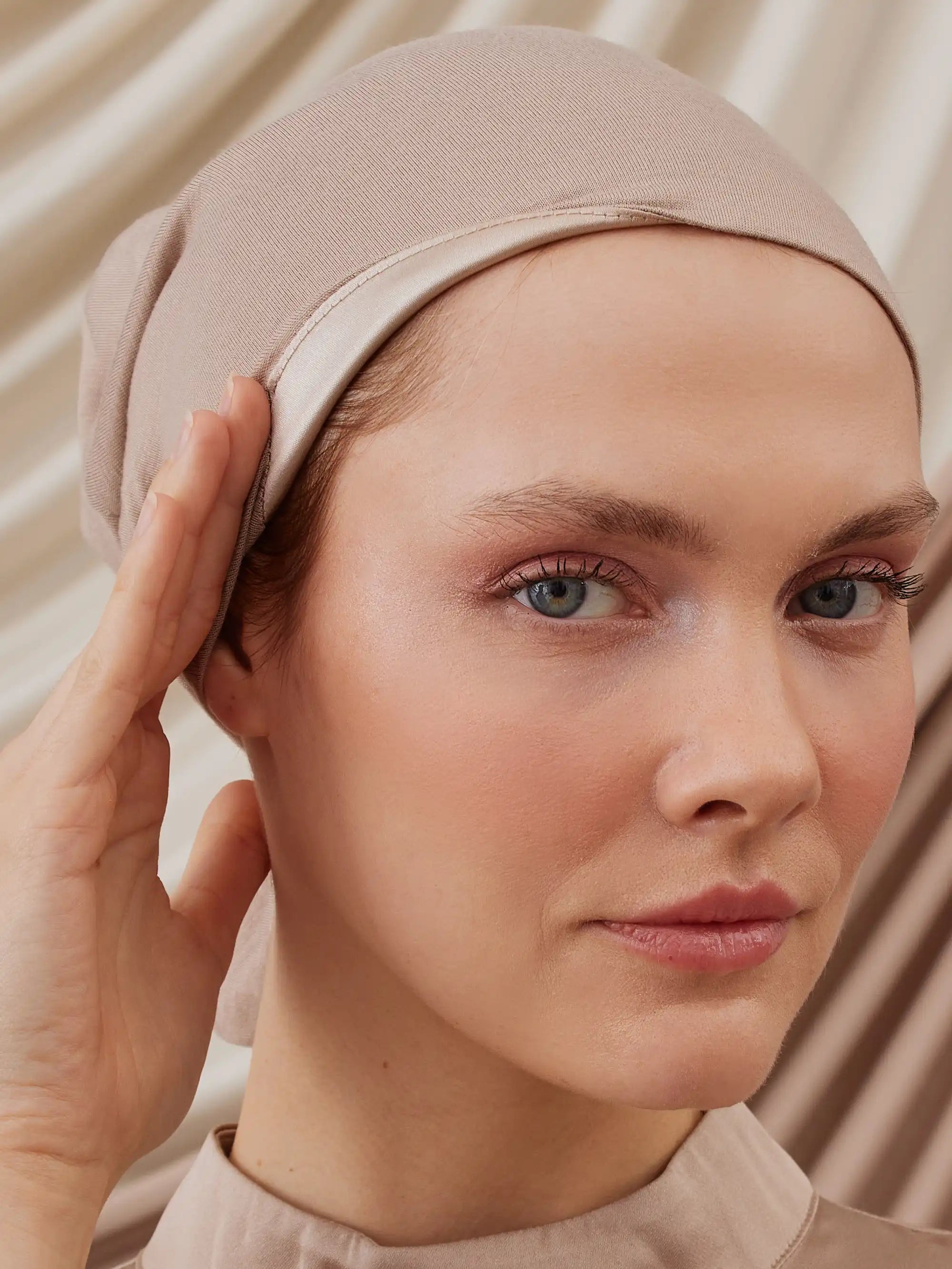 Satin Lined Bone - Warm Sand