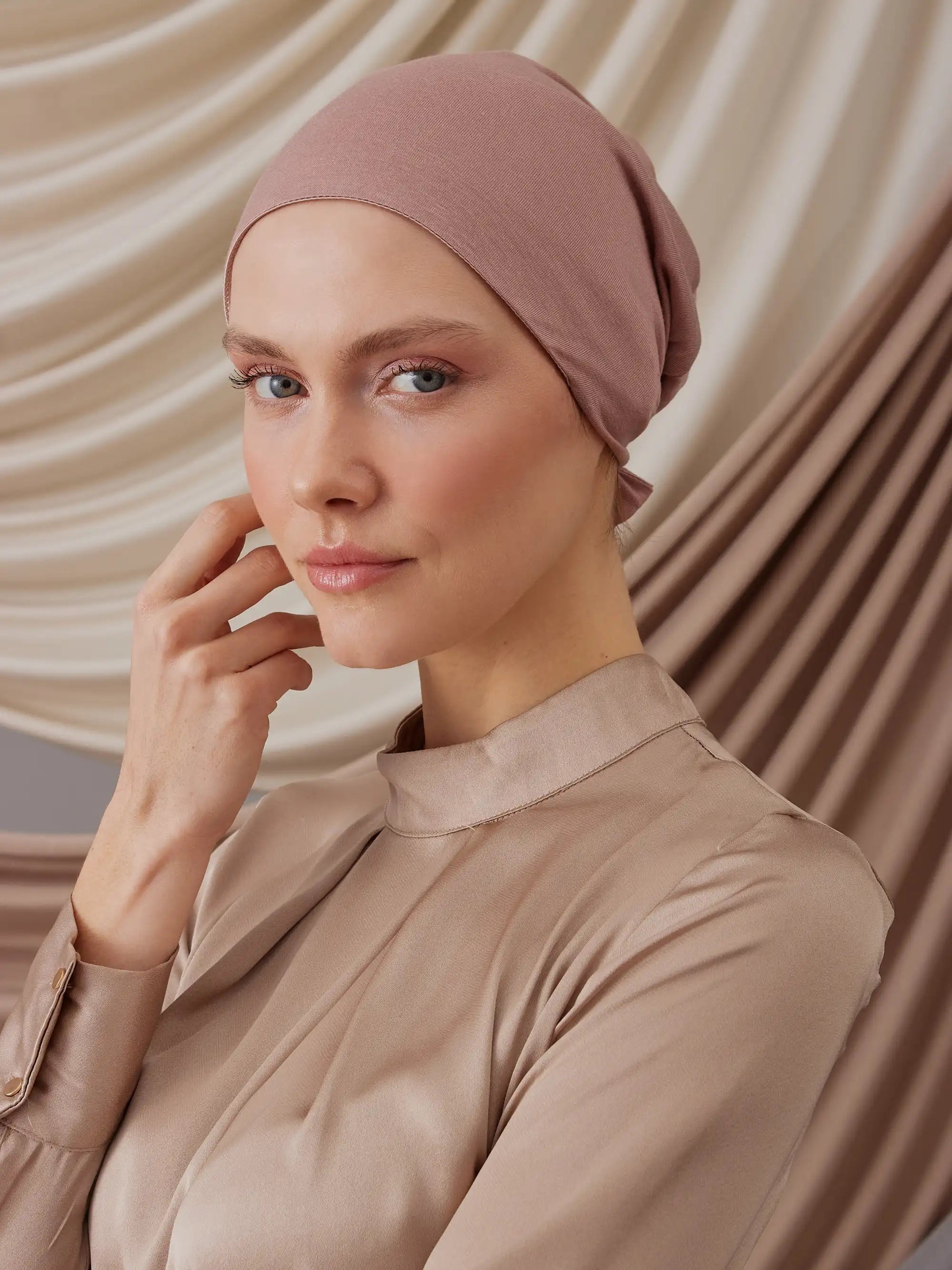 Satin Lined Bone - Dusty Rose