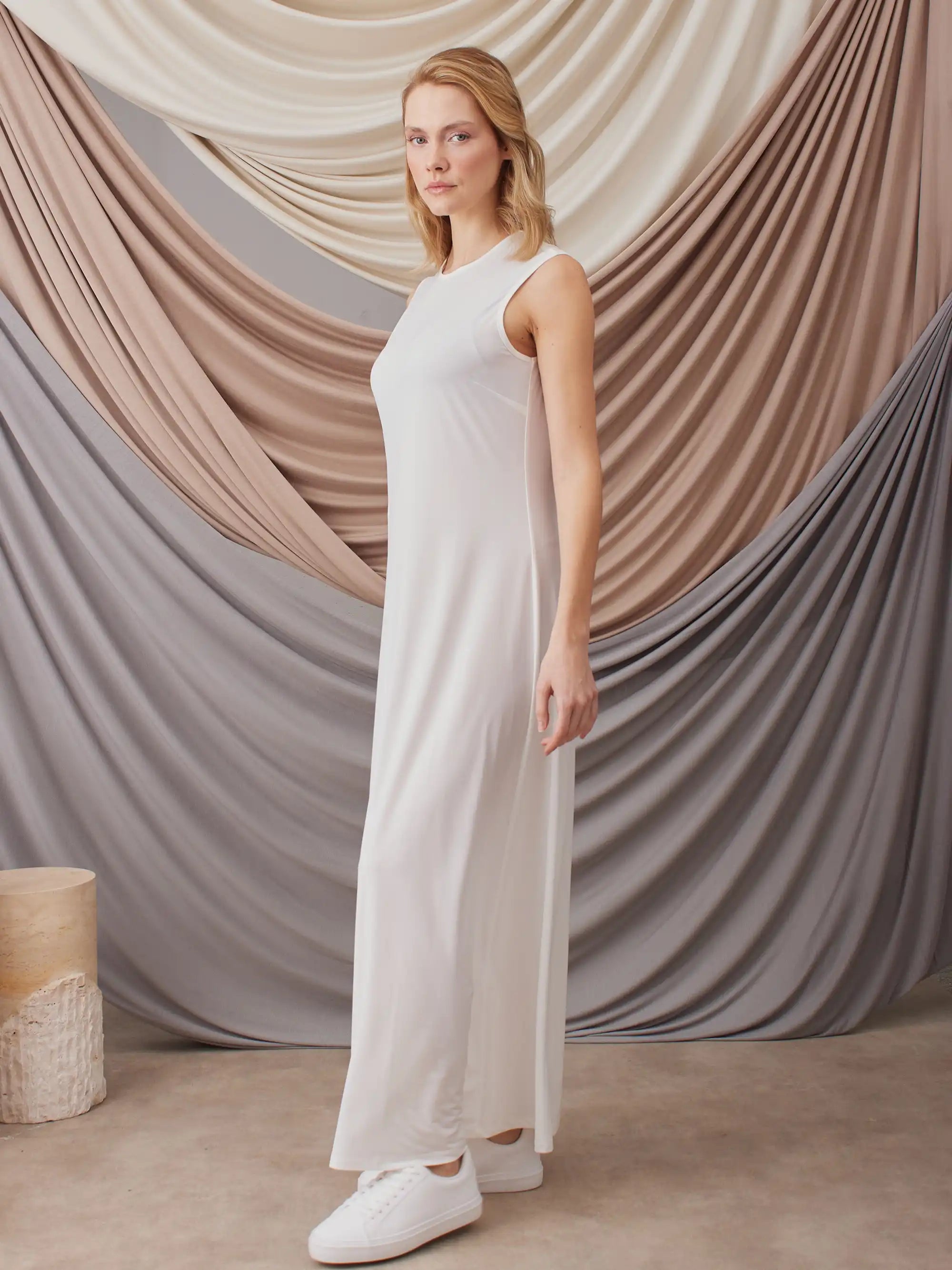 Sleeveless Dress Layer - Ivory