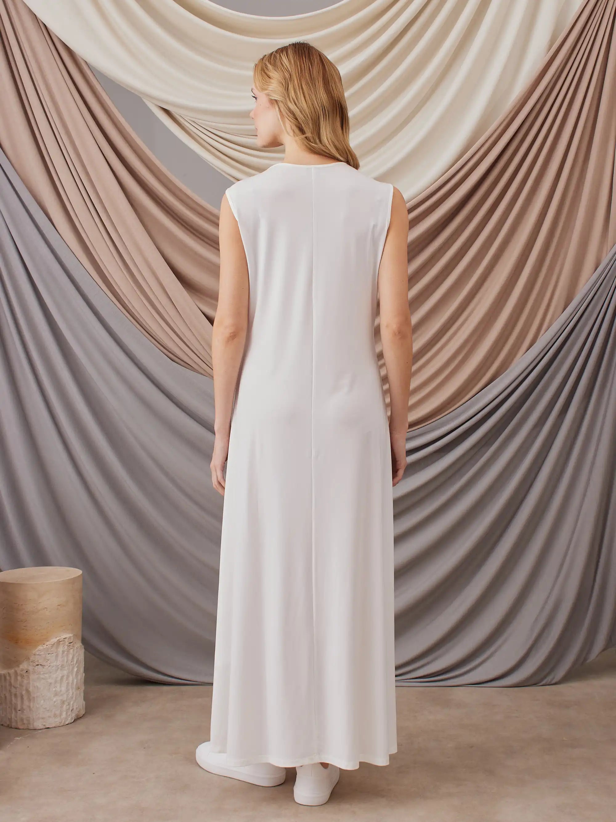 Sleeveless Dress Layer - Ivory