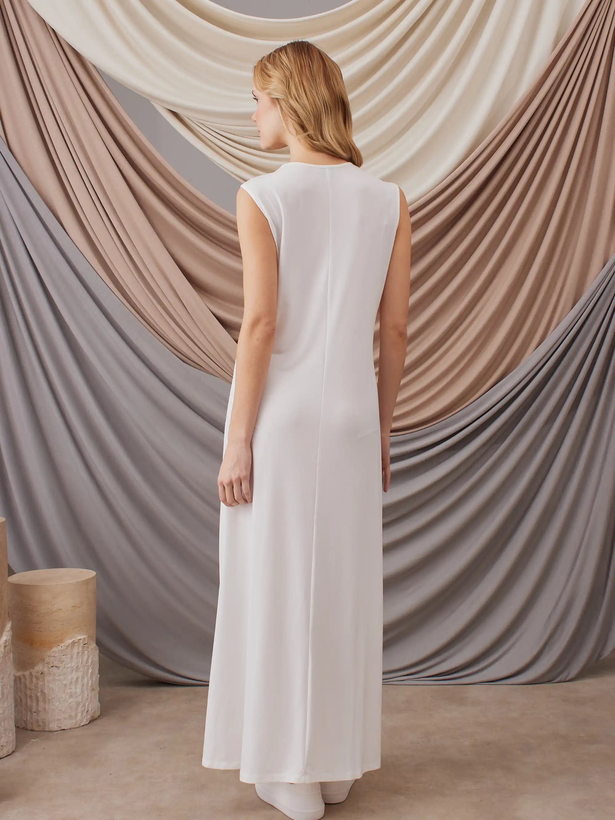 Sleeveless Dress Layer - Ivory