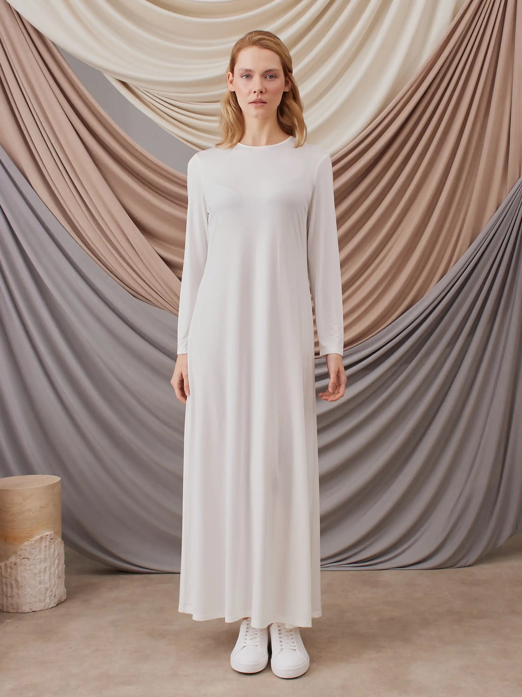 Long Sleeve Dress Layer - Ivory