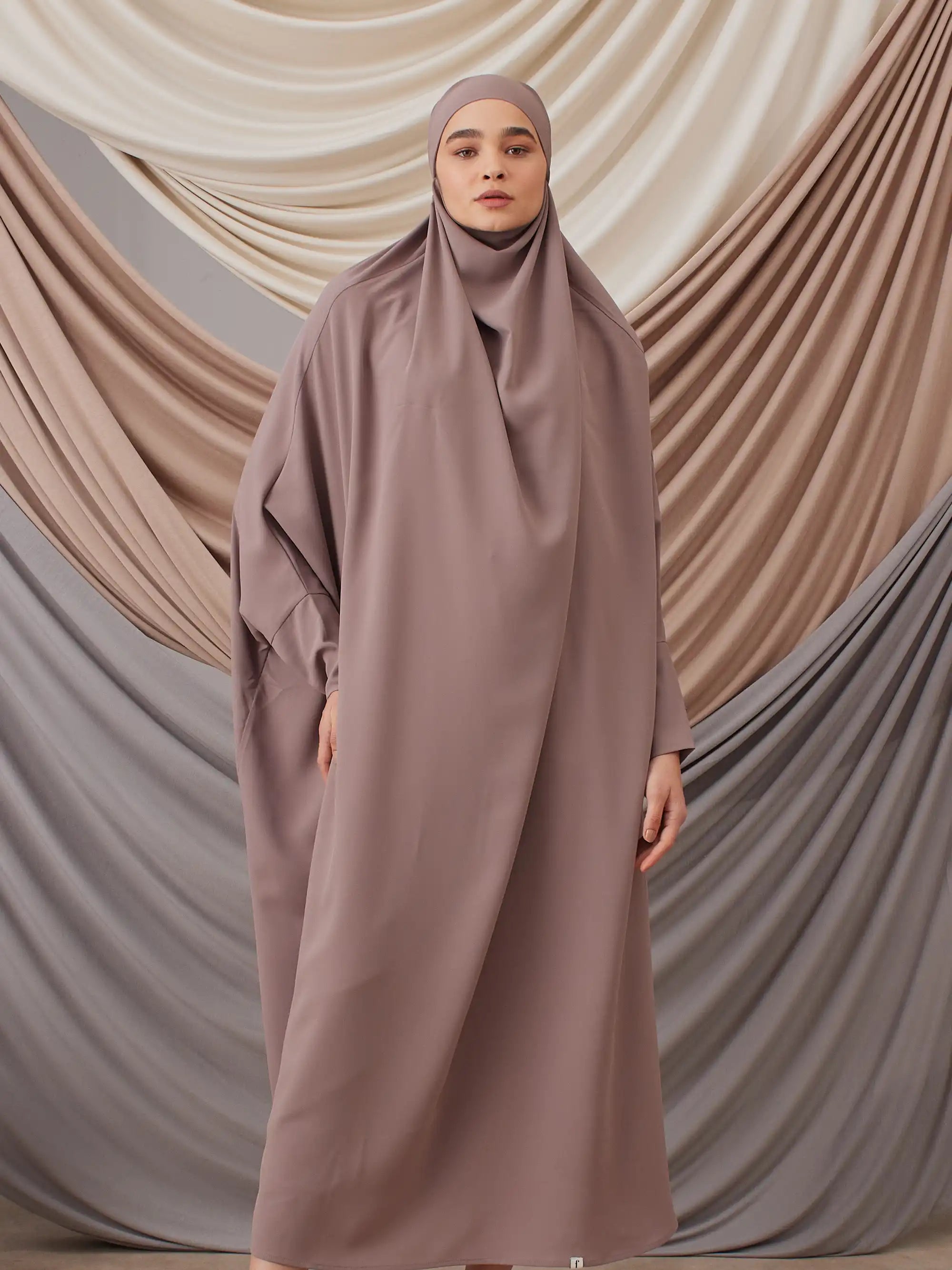 Tie Back Prayer Dress - Dark Mink