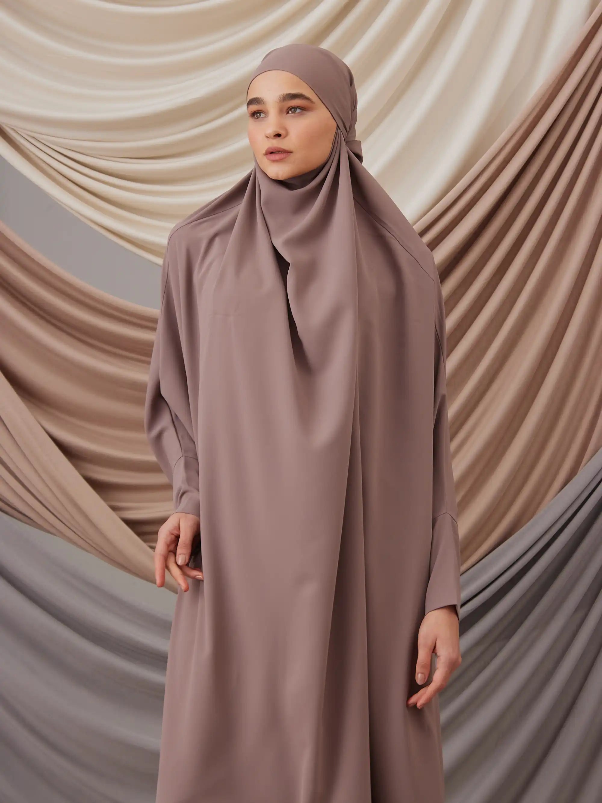 Tie Back Prayer Dress - Dark Mink