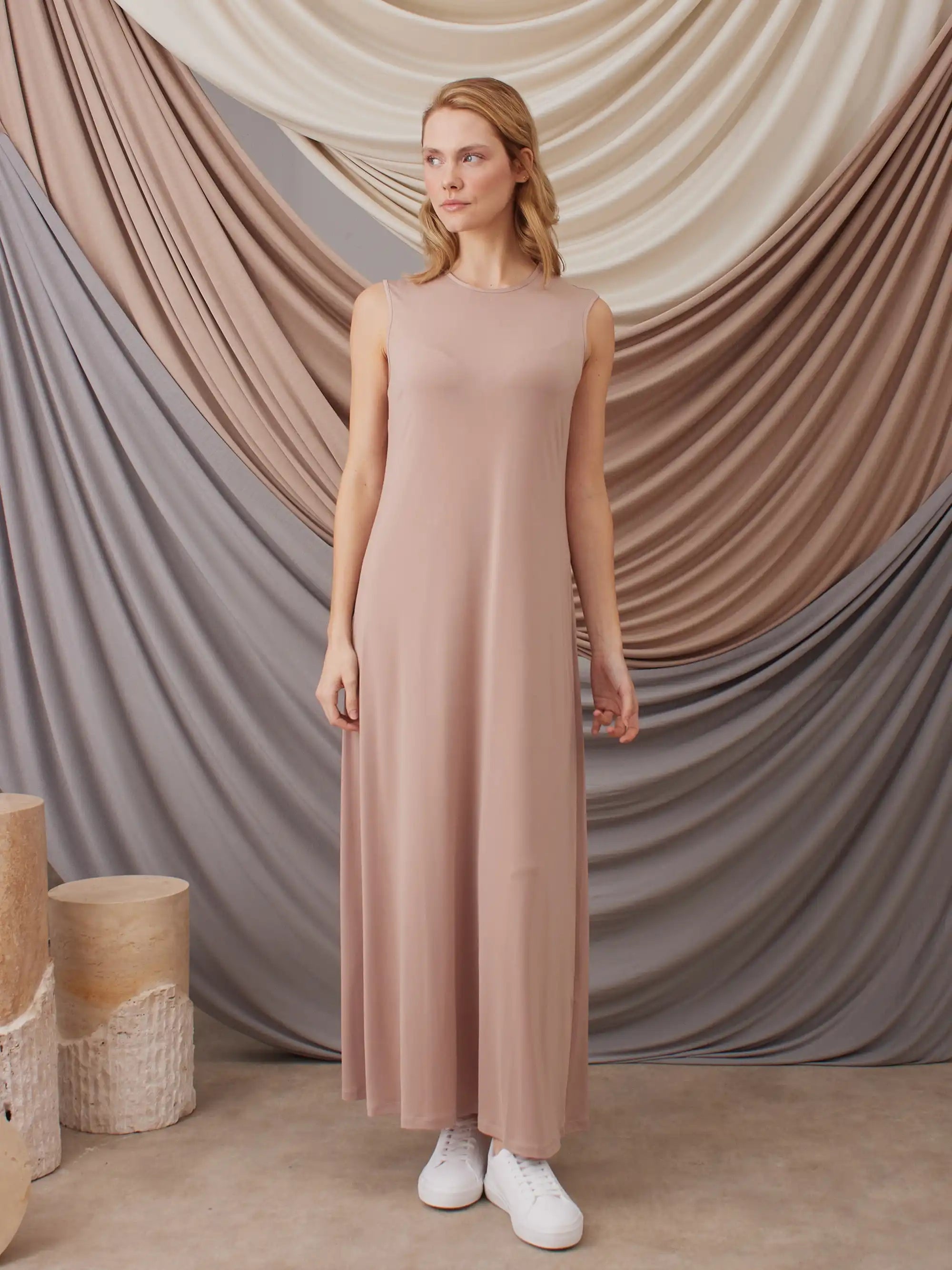 Sleeveless Dress Layer - Nude