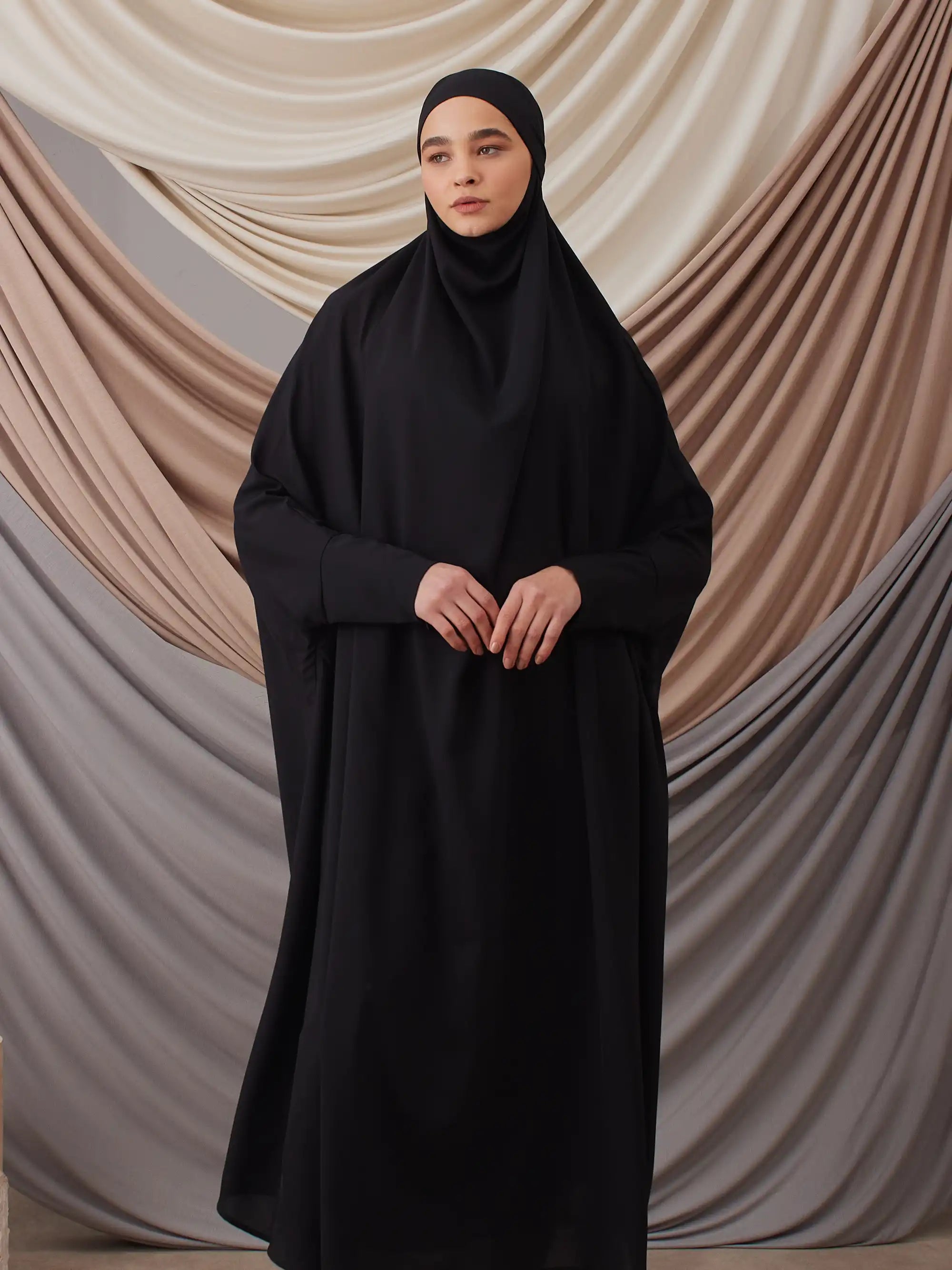 Tie Back Prayer Dress - Black